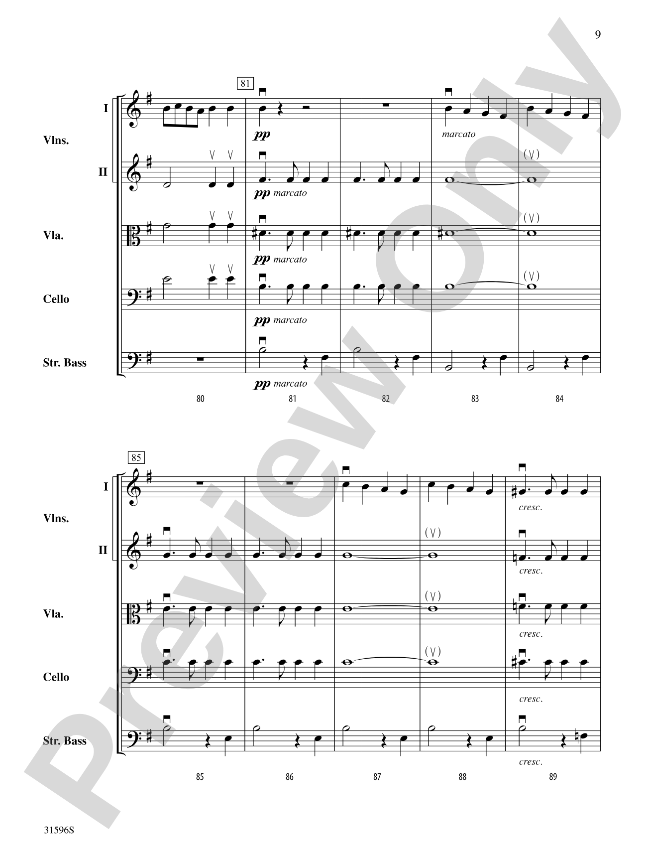 March from Suite No. 1: String Orchestra Conductor Score & Parts