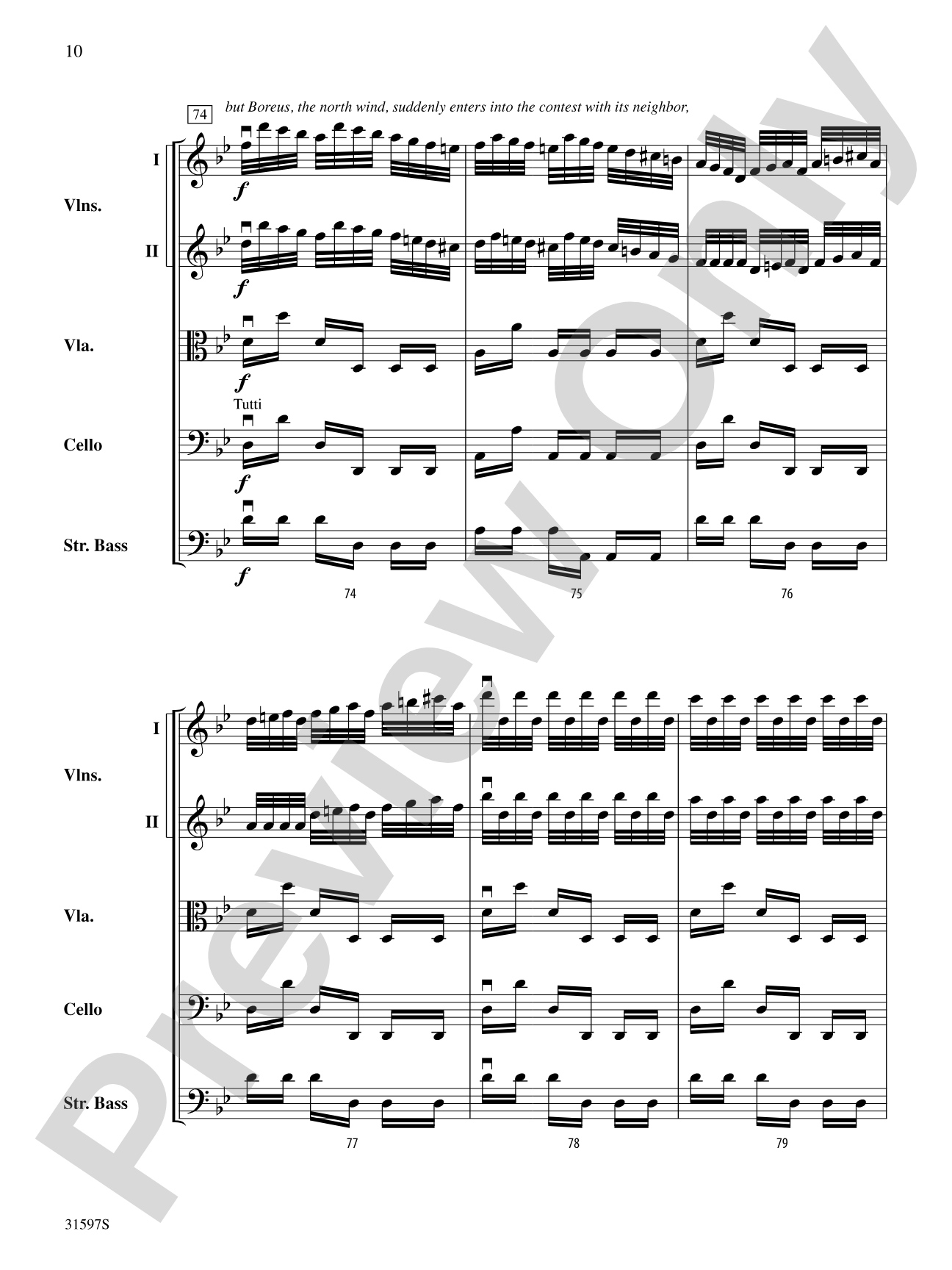 "Summer" from The Four Seasons: String Orchestra Conductor Score & Parts