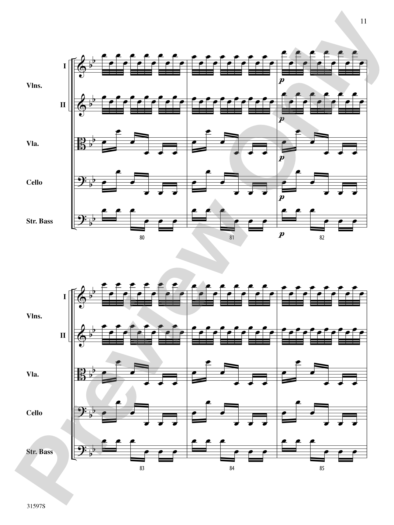 "Summer" from The Four Seasons: String Orchestra Conductor Score & Parts