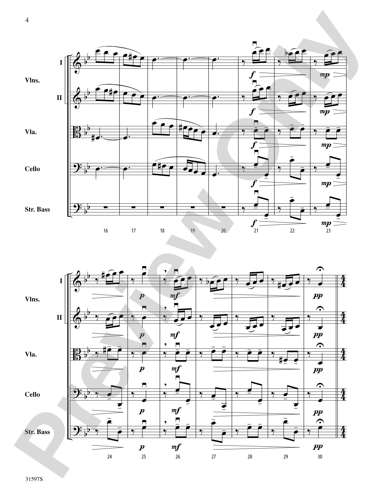"Summer" from The Four Seasons: String Orchestra Conductor Score & Parts