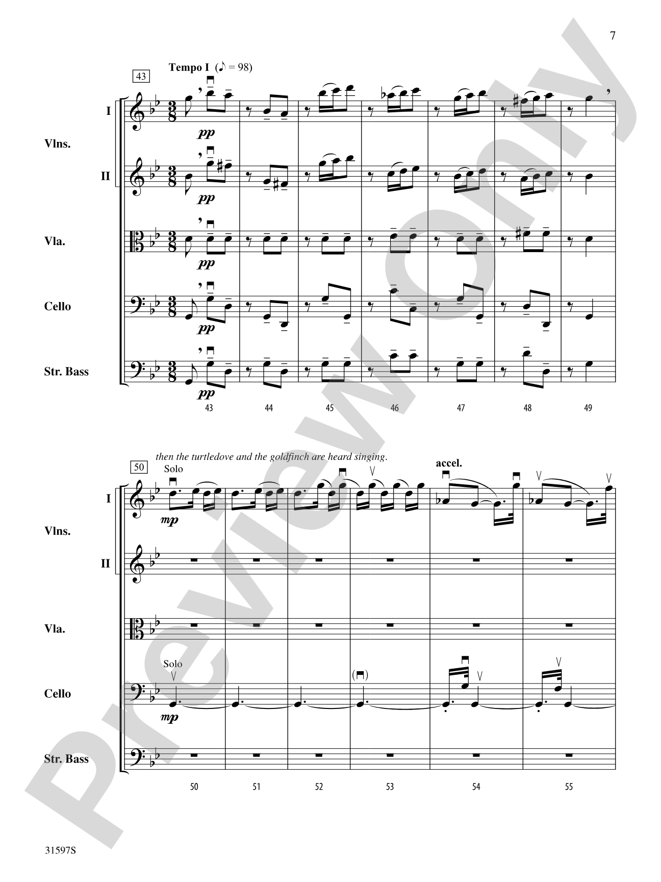 "Summer" from The Four Seasons: String Orchestra Conductor Score & Parts