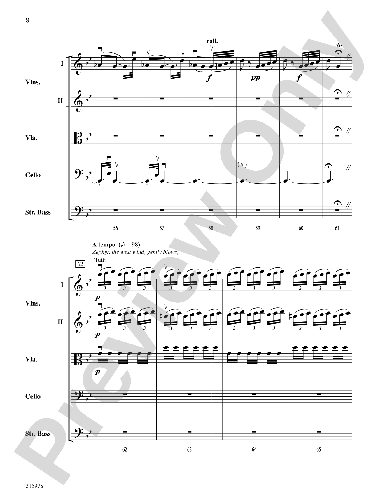 "Summer" from The Four Seasons: String Orchestra Conductor Score & Parts