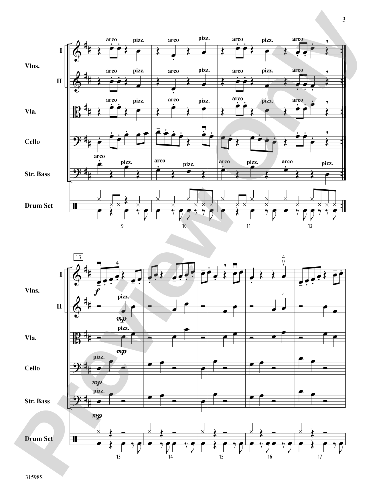 Porcupine Pantomime: String Orchestra Conductor Score & Parts