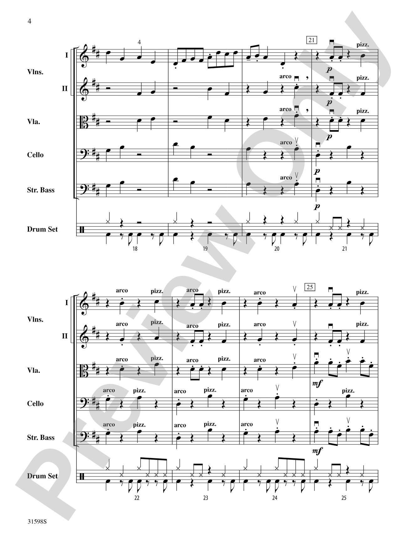 Porcupine Pantomime: String Orchestra Conductor Score & Parts