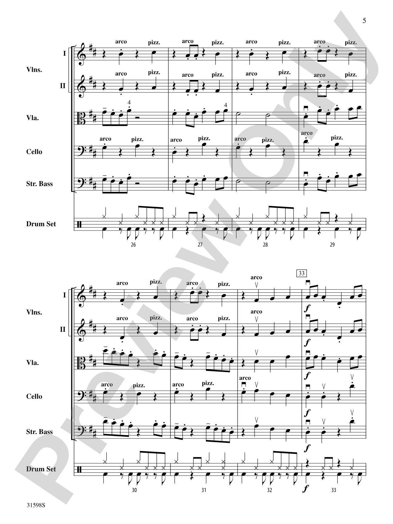 Porcupine Pantomime: String Orchestra Conductor Score & Parts