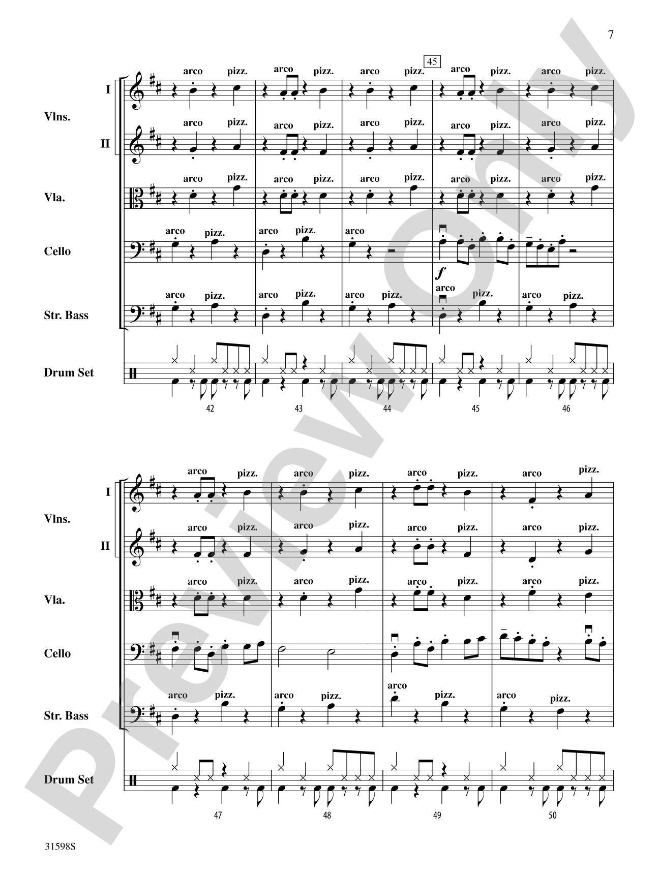 Porcupine Pantomime: String Orchestra Conductor Score & Parts