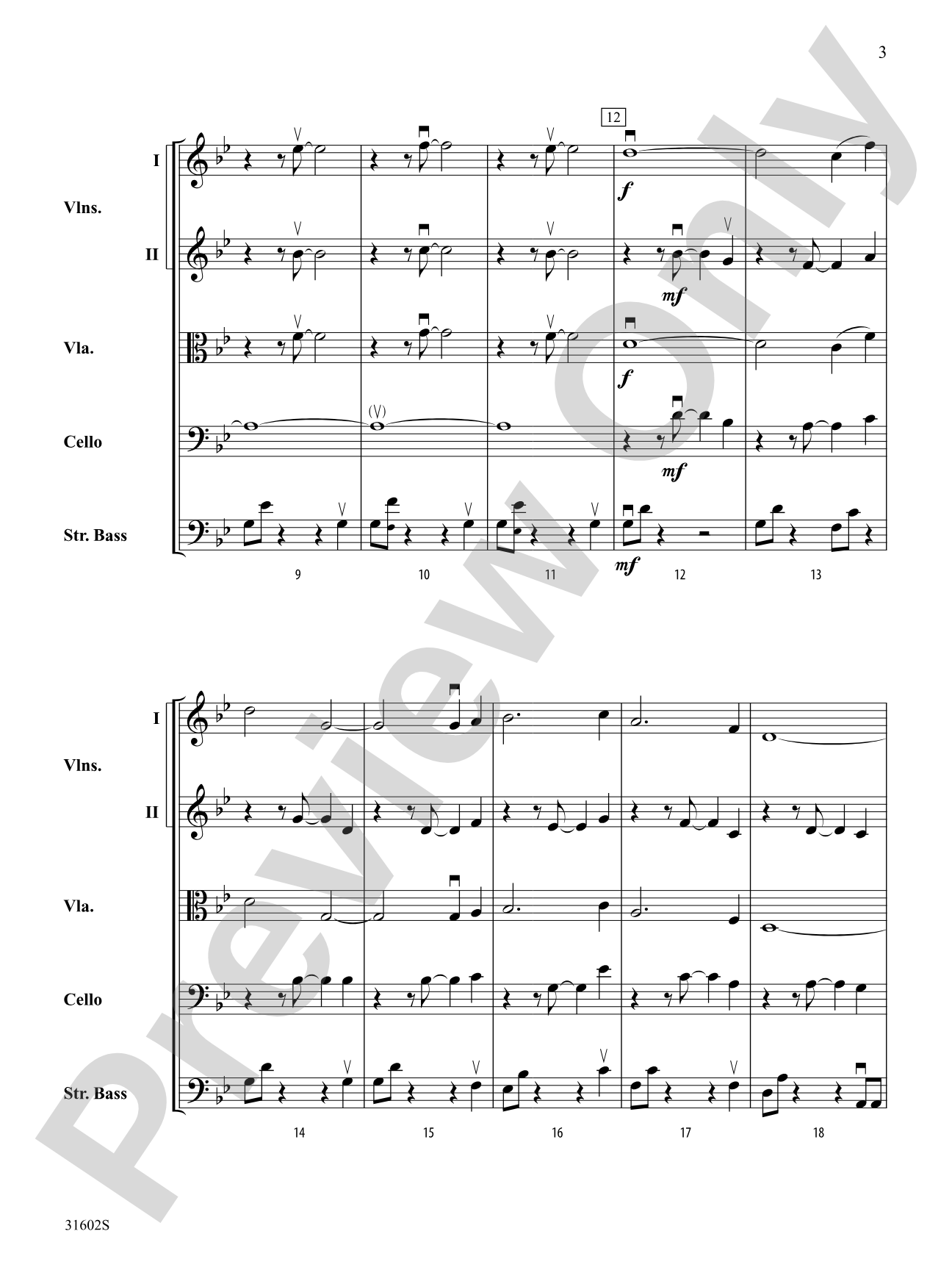 Mercurius: String Orchestra Conductor Score & Parts
