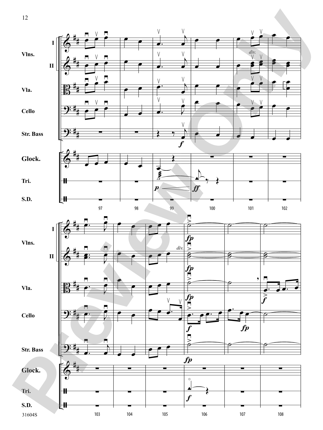 I Saw Three Ships: String Orchestra Conductor Score & Parts