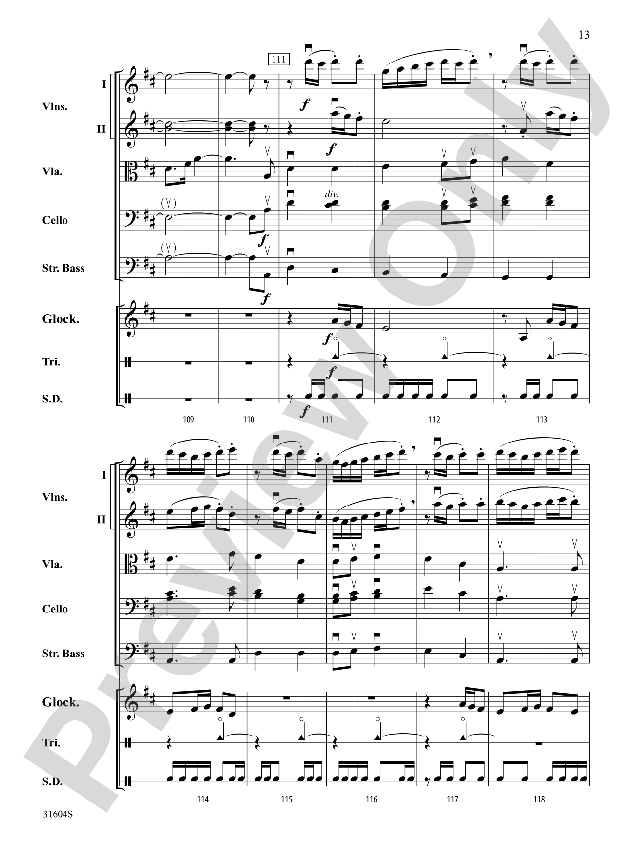 I Saw Three Ships: String Orchestra Conductor Score & Parts