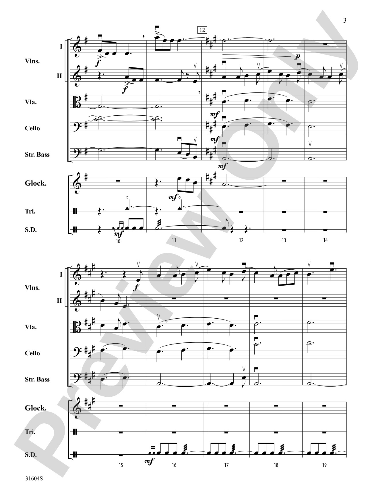 I Saw Three Ships: String Orchestra Conductor Score & Parts