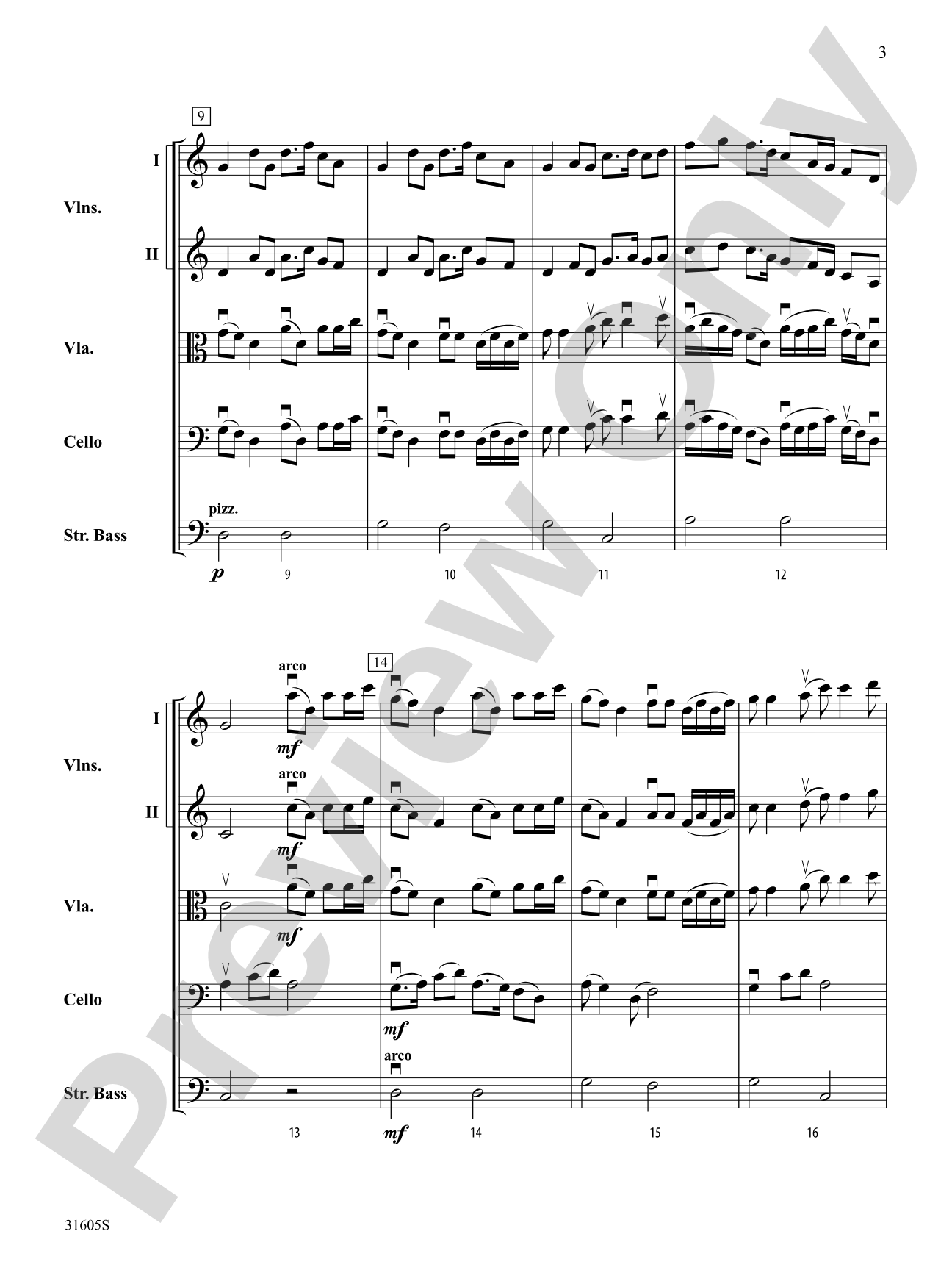 Mist Shrouded Memories: String Orchestra Conductor Score & Parts