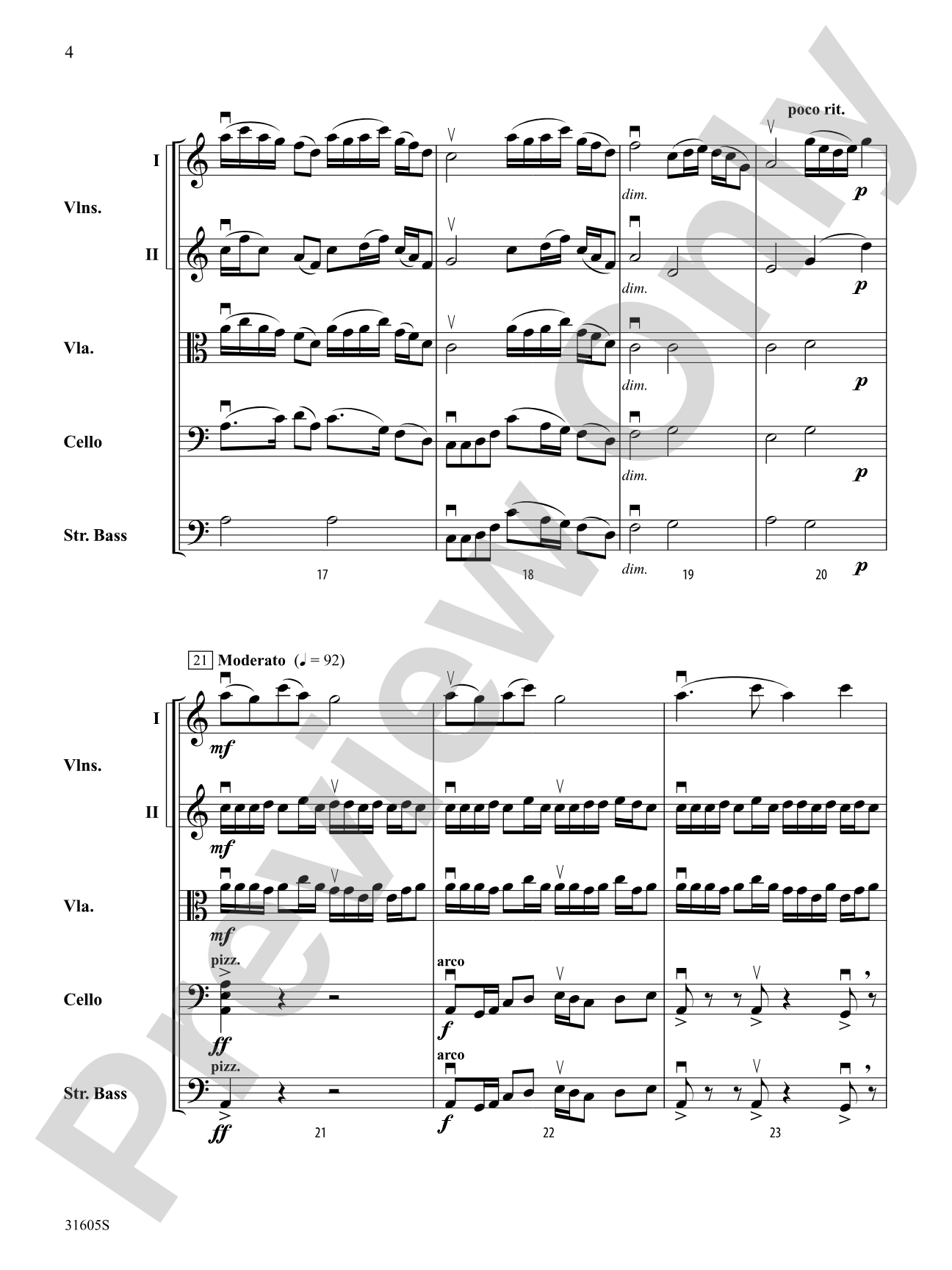 Mist Shrouded Memories: String Orchestra Conductor Score & Parts