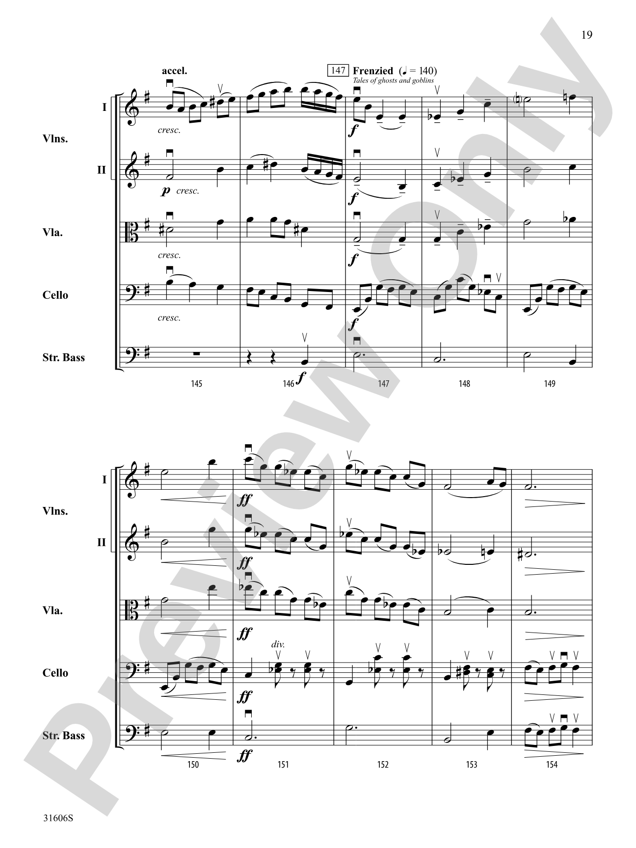 Legend of Sleepy Hollow: String Orchestra Conductor Score & Parts