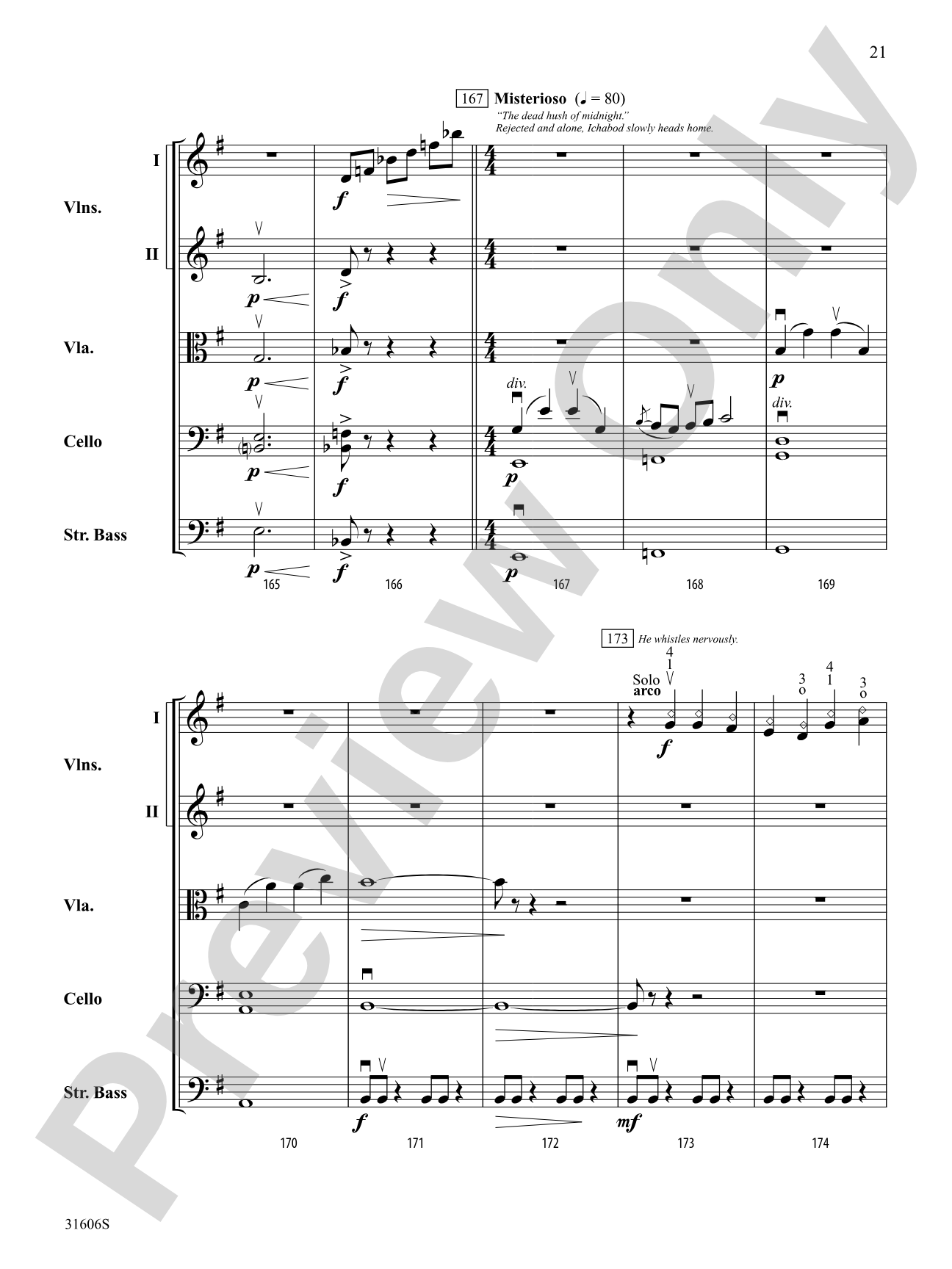 Legend of Sleepy Hollow: String Orchestra Conductor Score & Parts
