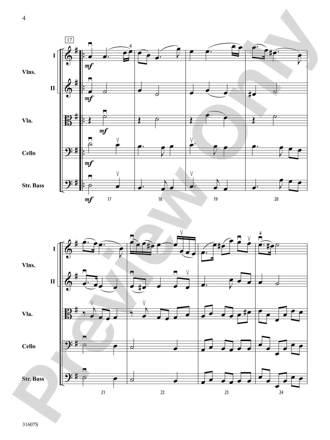 Air and Bourreé: String Orchestra Conductor Score & Parts