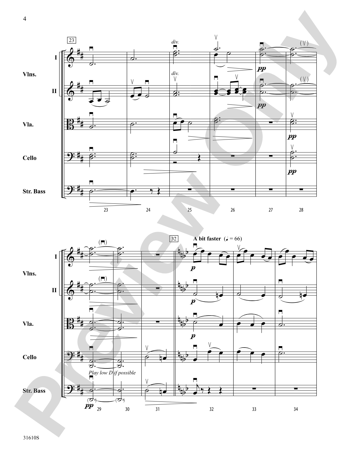 Elegy for String Orchestra: String Orchestra Conductor Score & Parts