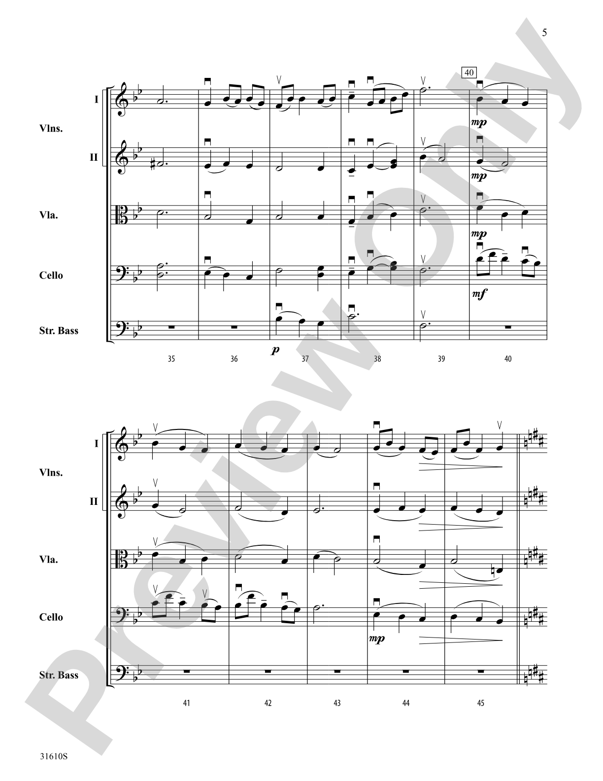 Elegy for String Orchestra: String Orchestra Conductor Score & Parts