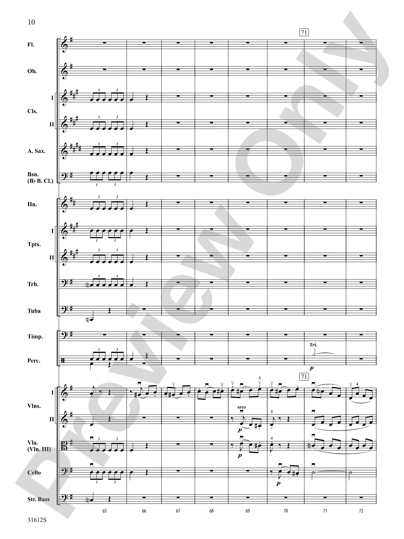 Pastoral Symphony (First Movement): Full Orchestra Conductor Score & Parts