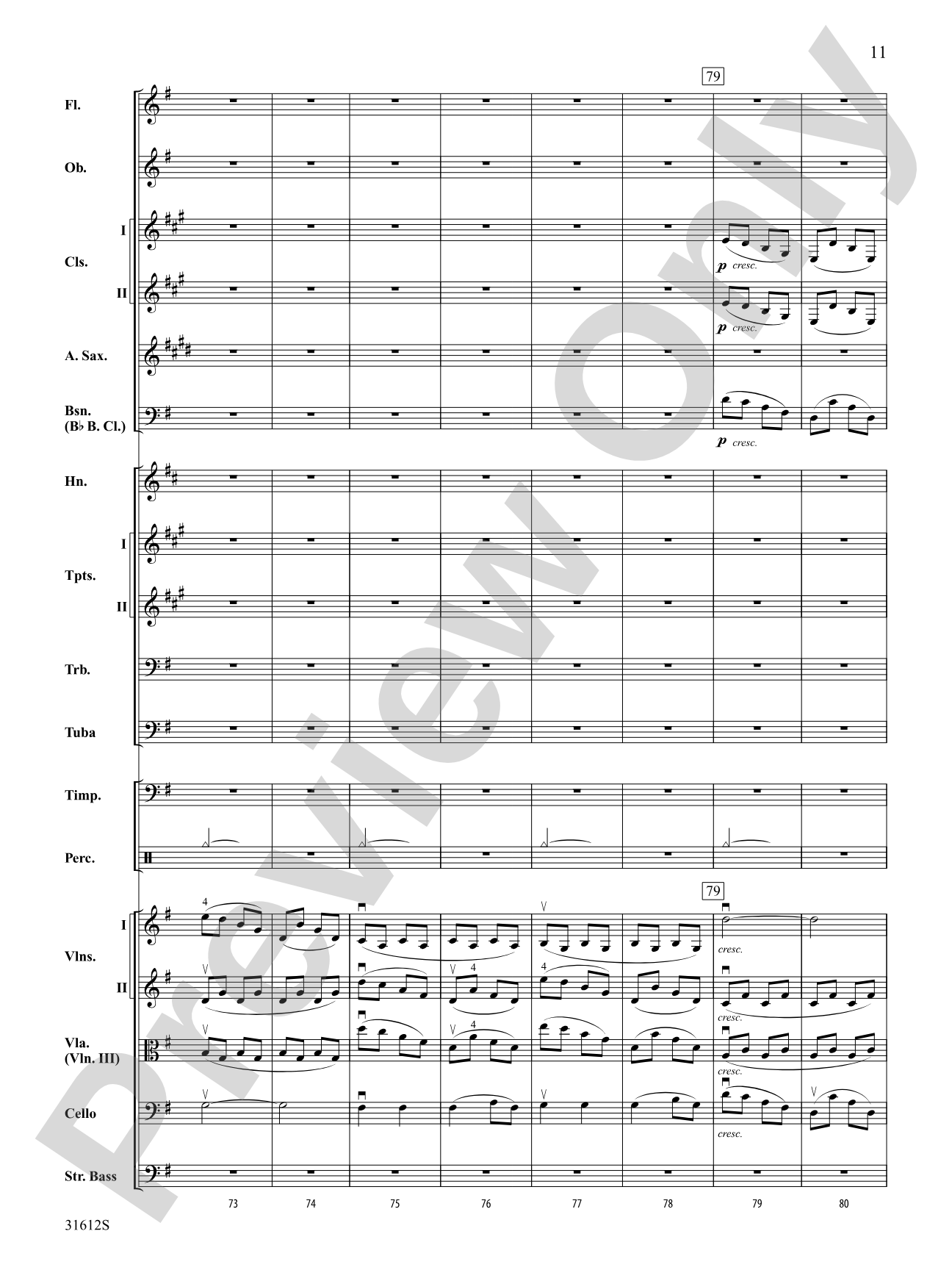 Pastoral Symphony (First Movement): Full Orchestra Conductor Score & Parts