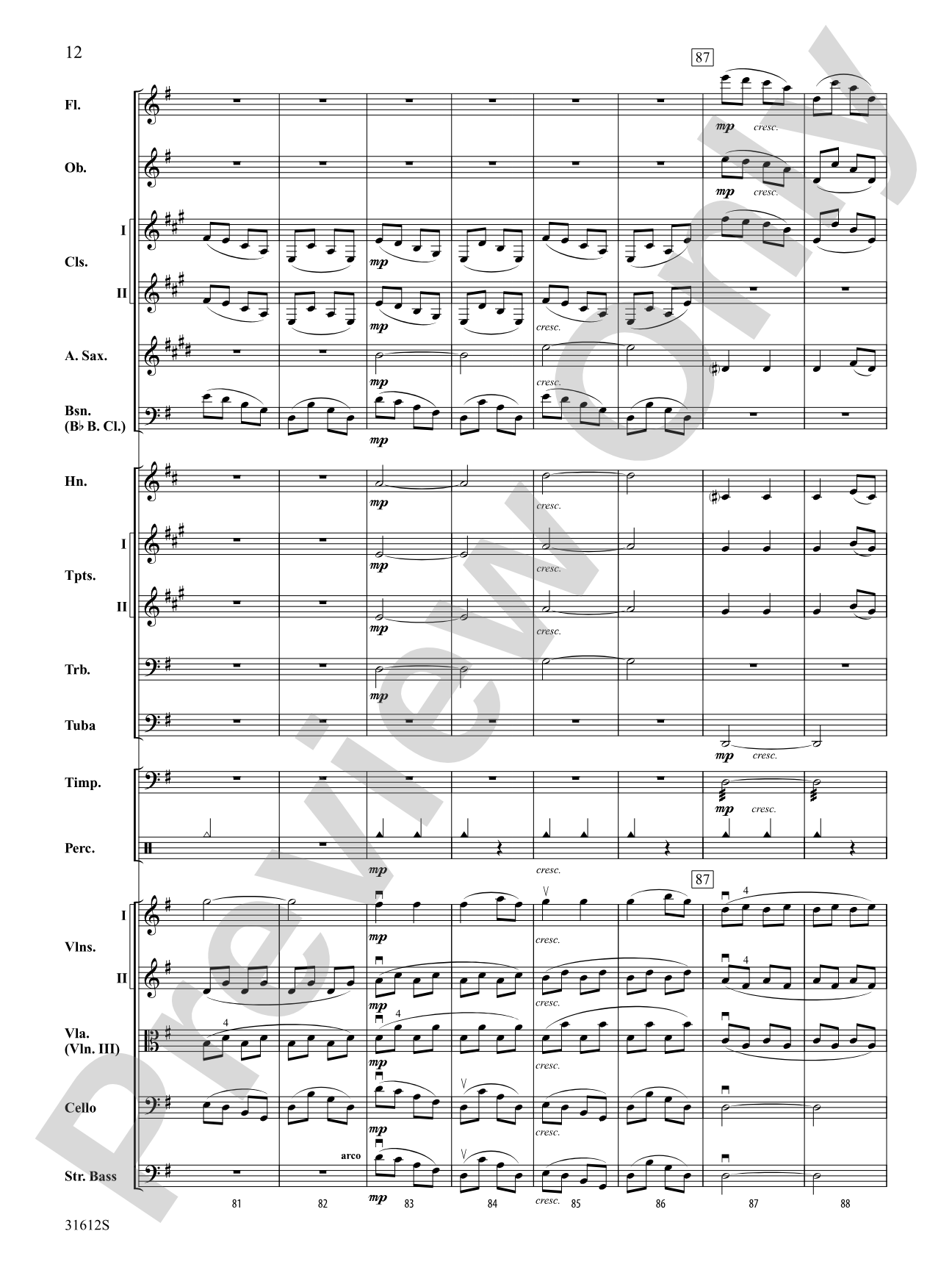 Pastoral Symphony (First Movement): Full Orchestra Conductor Score & Parts