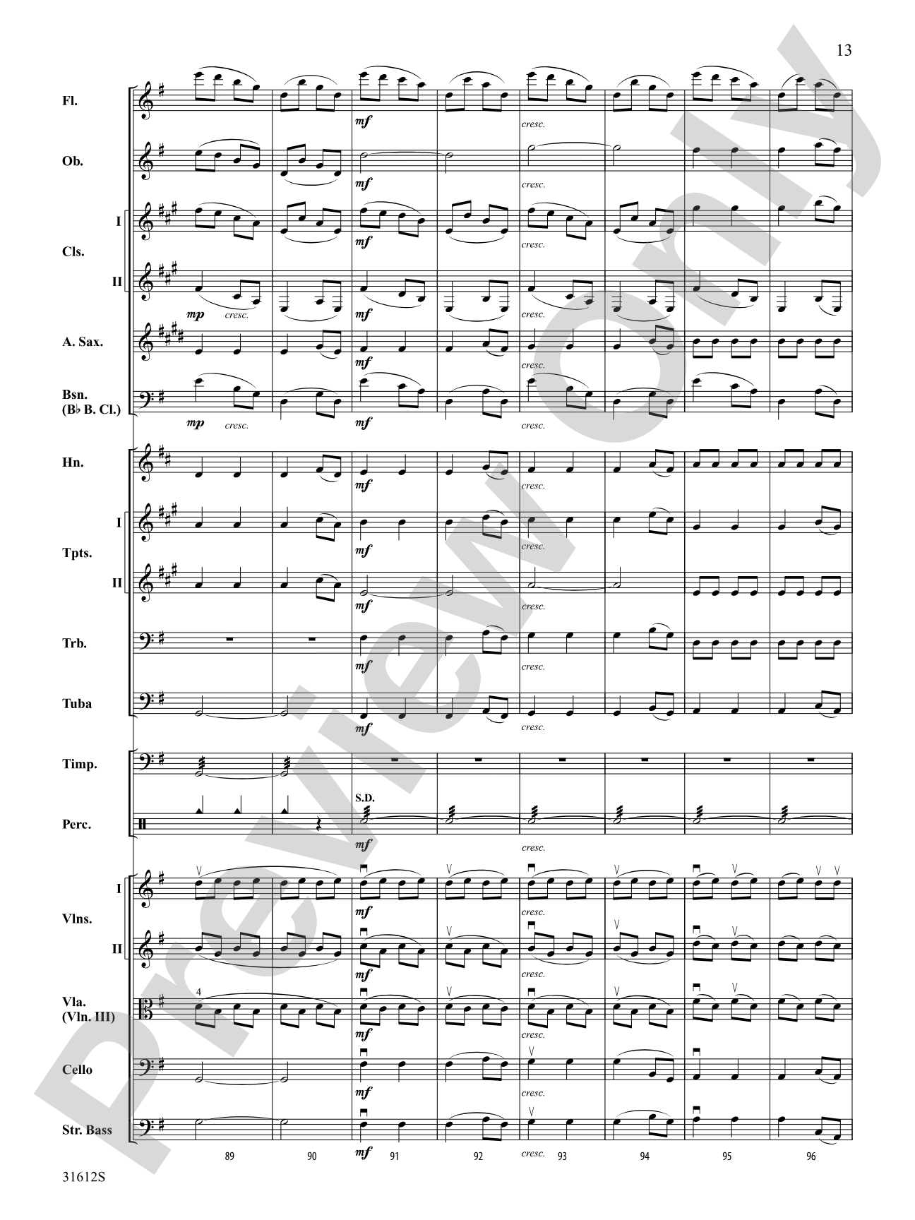 Pastoral Symphony (First Movement): Full Orchestra Conductor Score & Parts