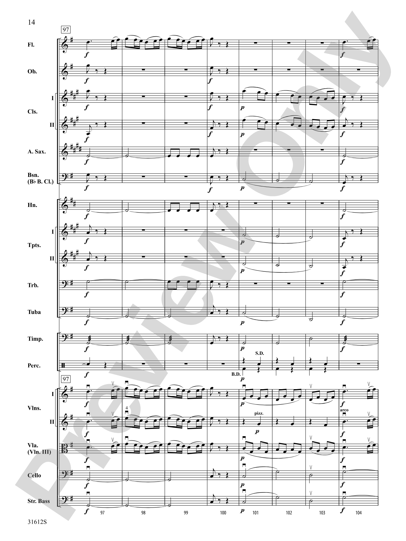 Pastoral Symphony (First Movement): Full Orchestra Conductor Score & Parts