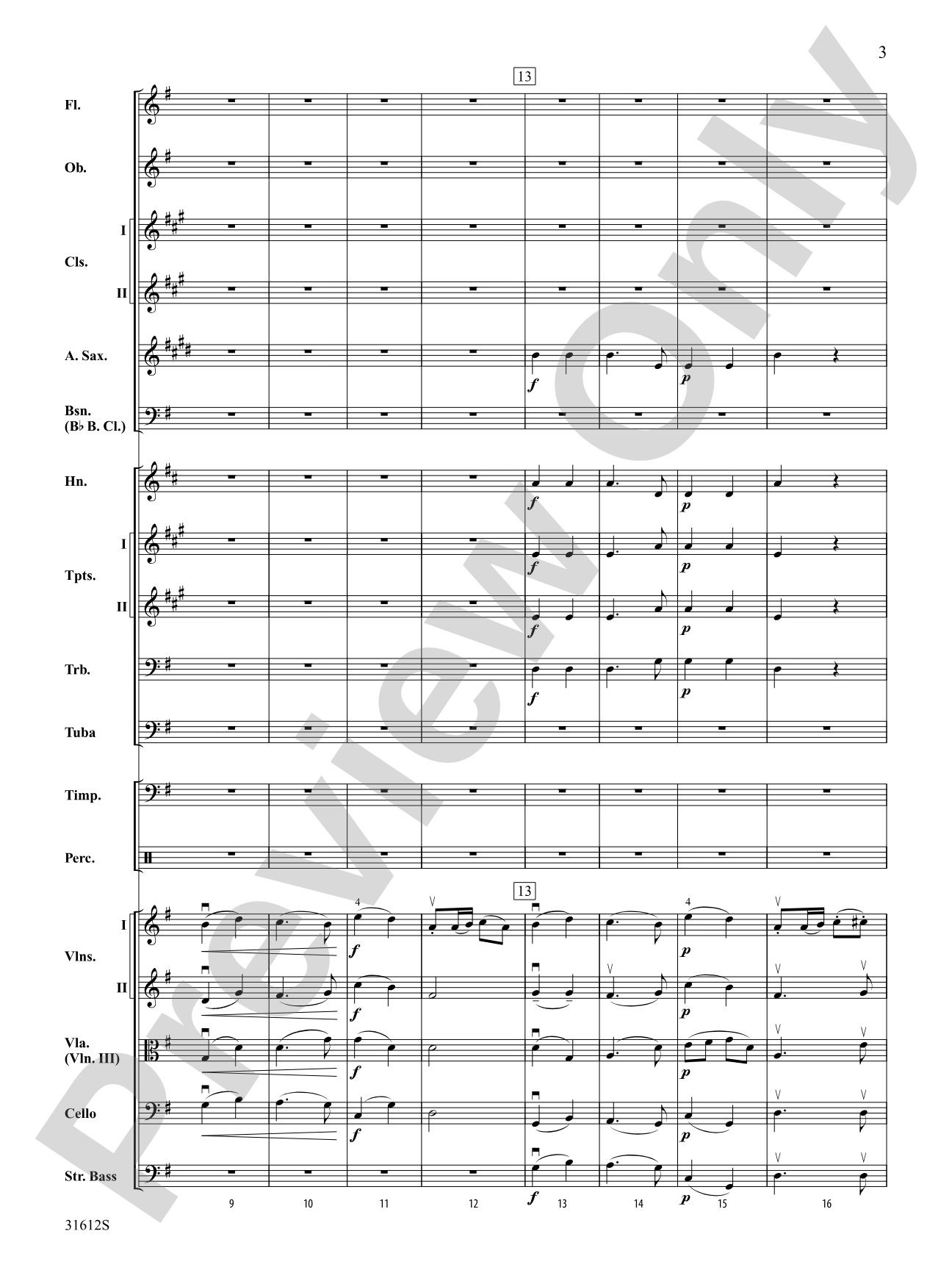 Pastoral Symphony (First Movement): Full Orchestra Conductor Score & Parts
