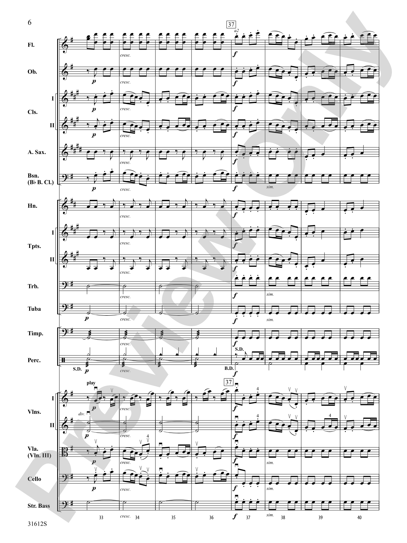 Pastoral Symphony (First Movement): Full Orchestra Conductor Score & Parts