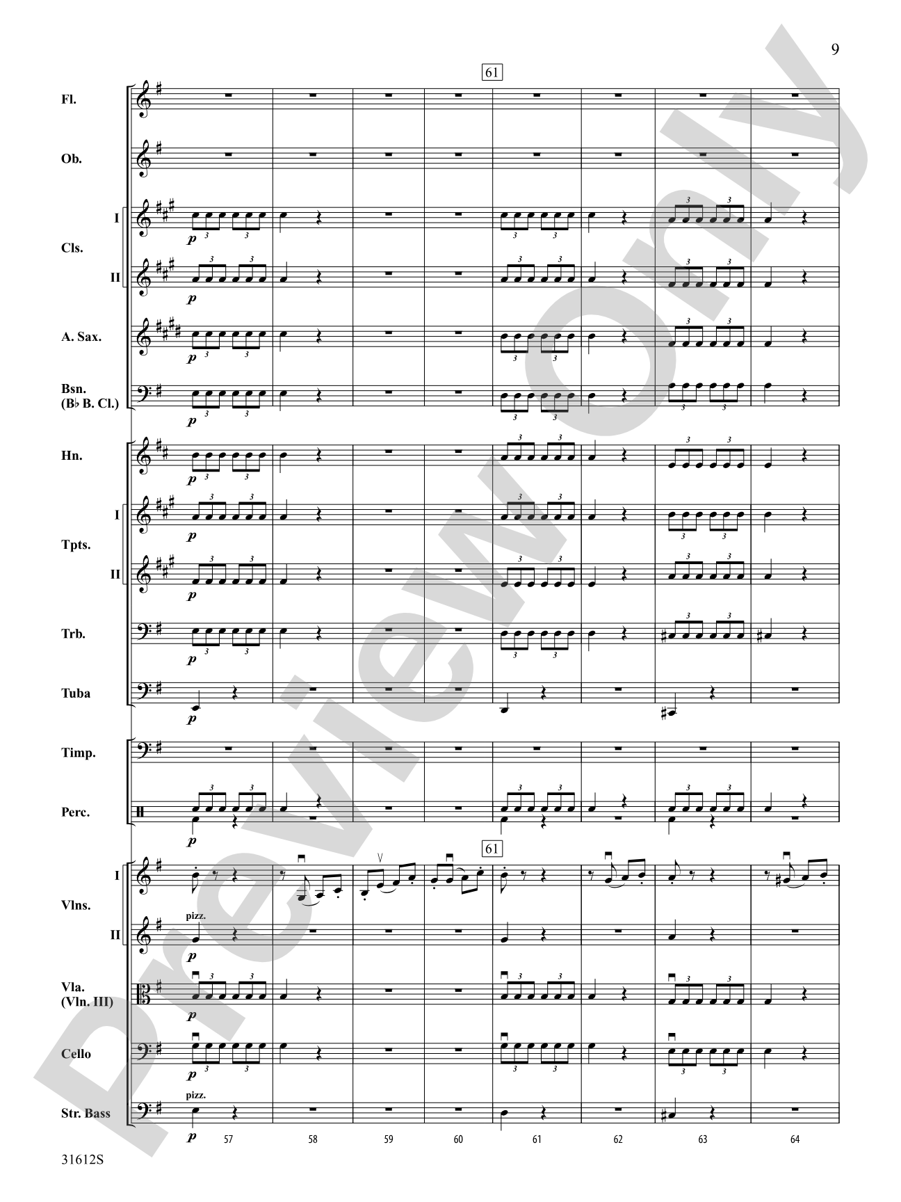 Pastoral Symphony (First Movement): Full Orchestra Conductor Score & Parts