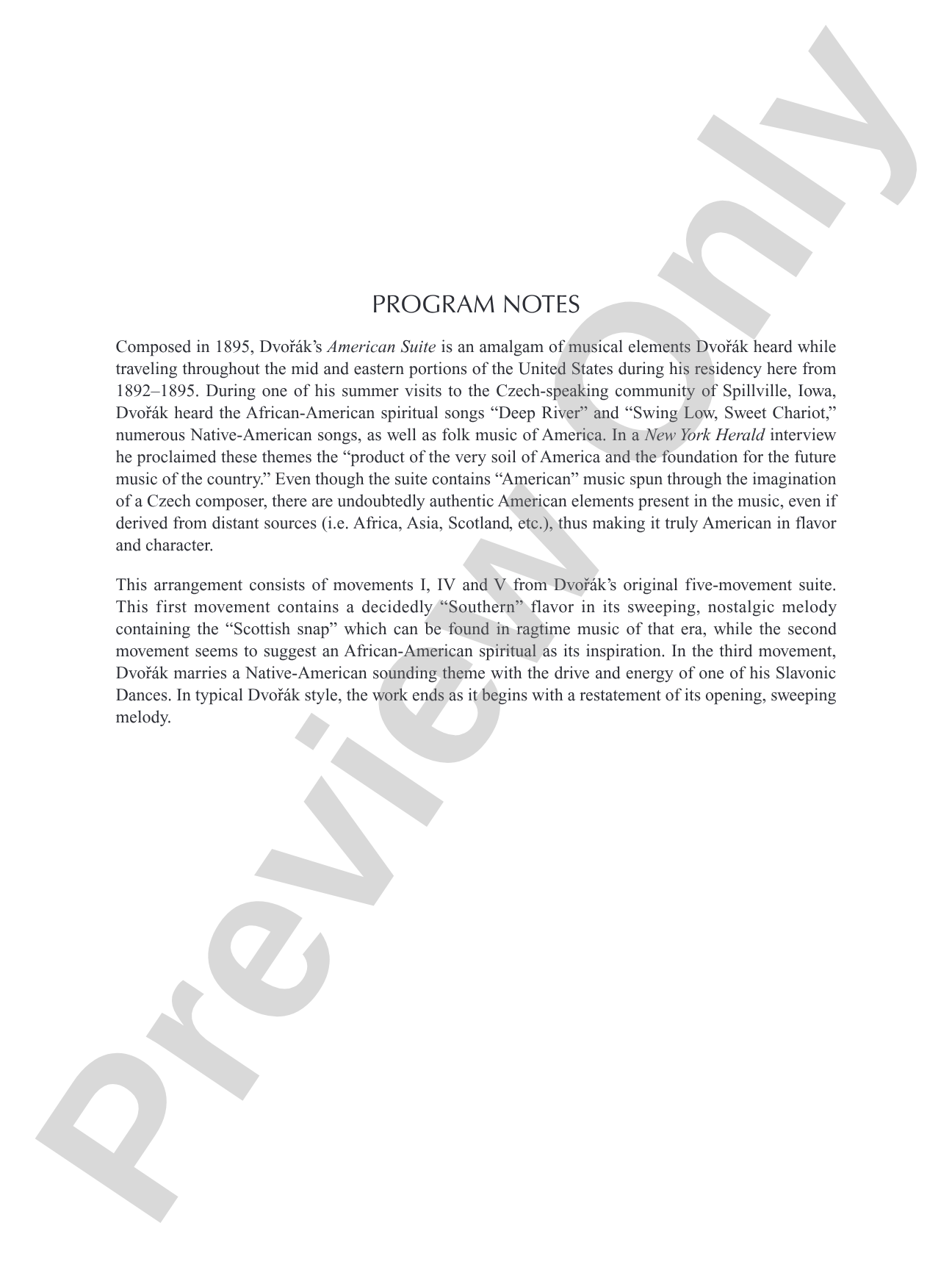 Selections from American Suite: Full Orchestra Conductor Score & Parts