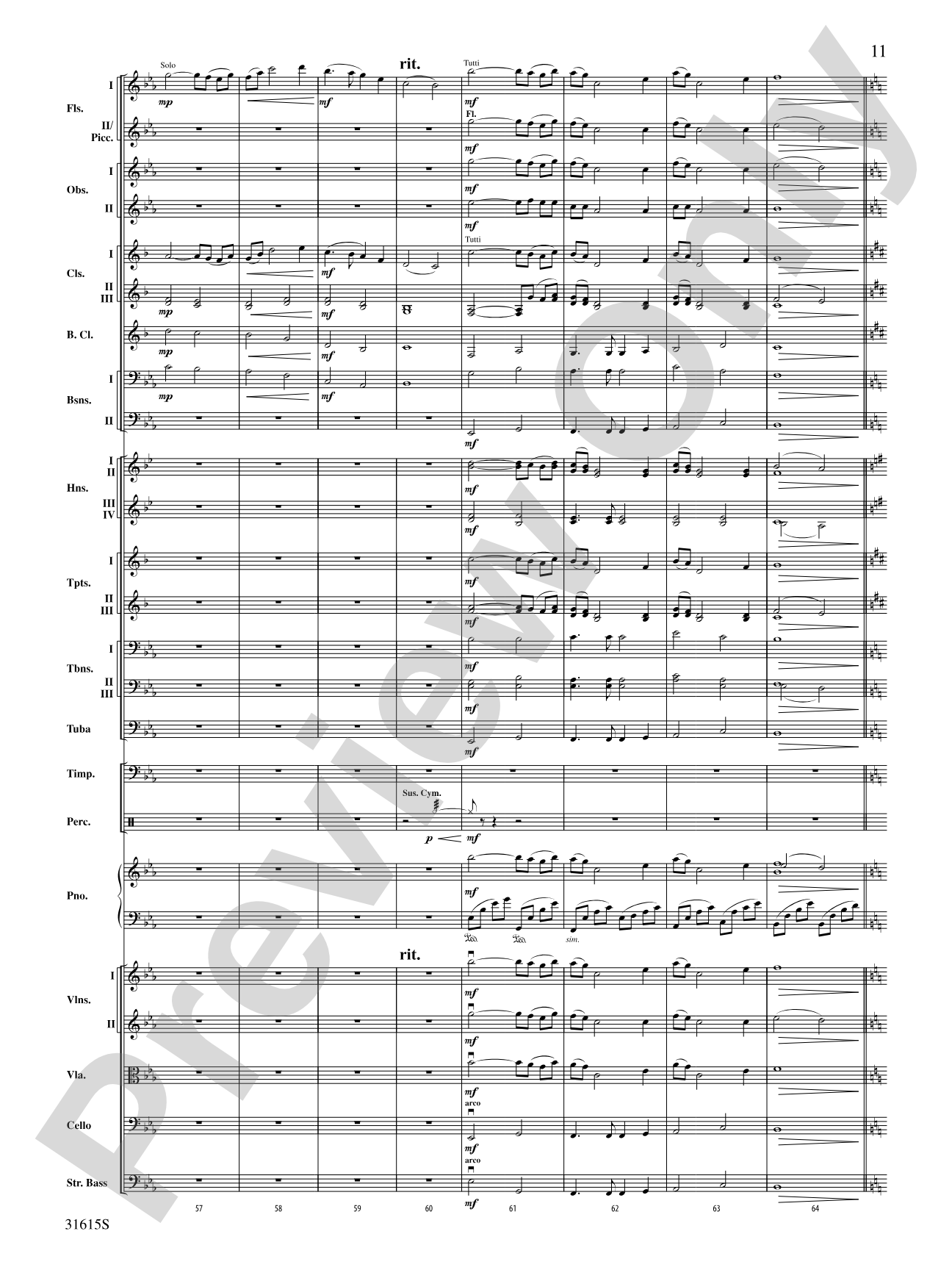 Lake Dance: Full Orchestra Conductor Score & Parts