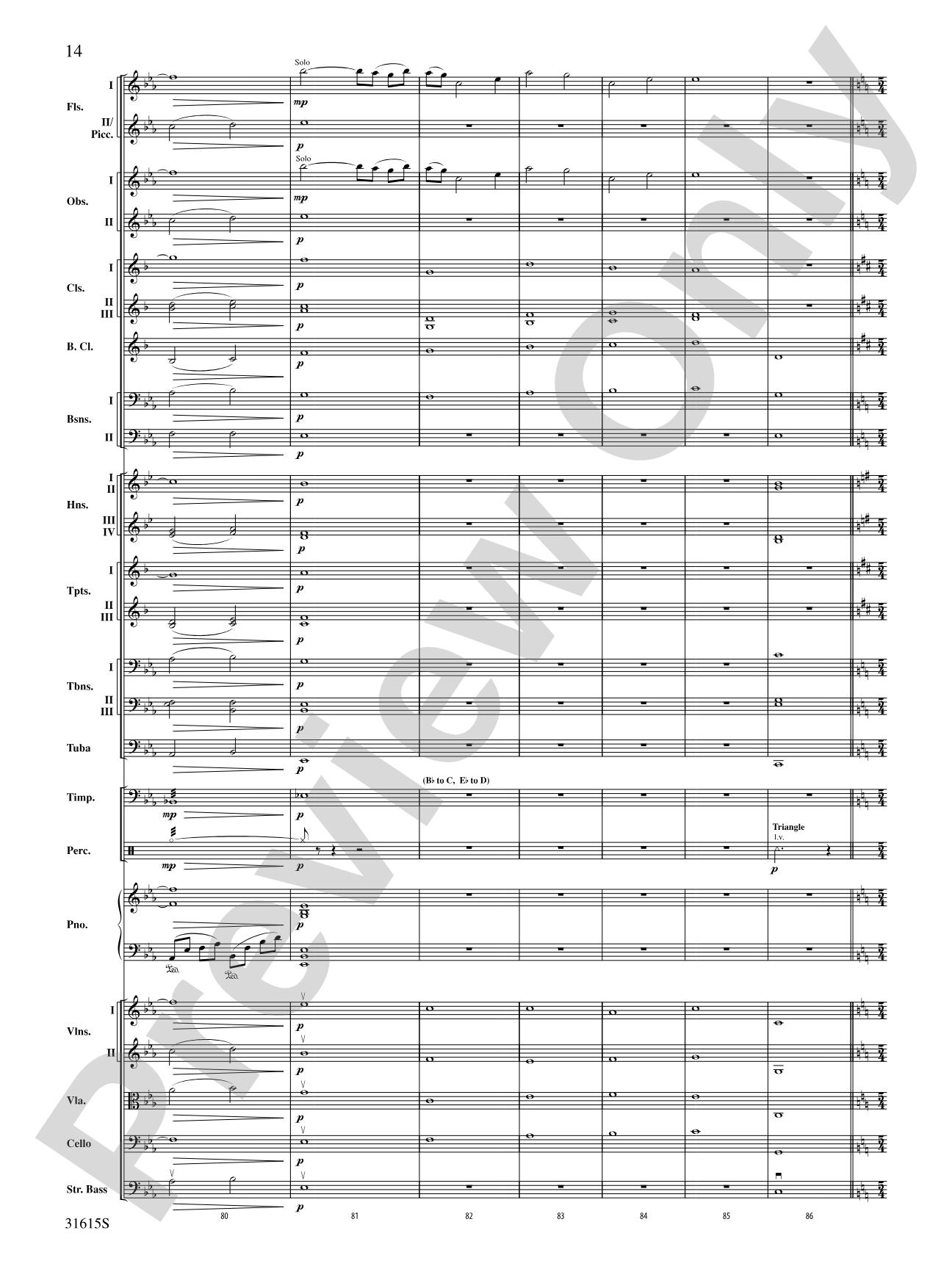 Lake Dance: Full Orchestra Conductor Score & Parts