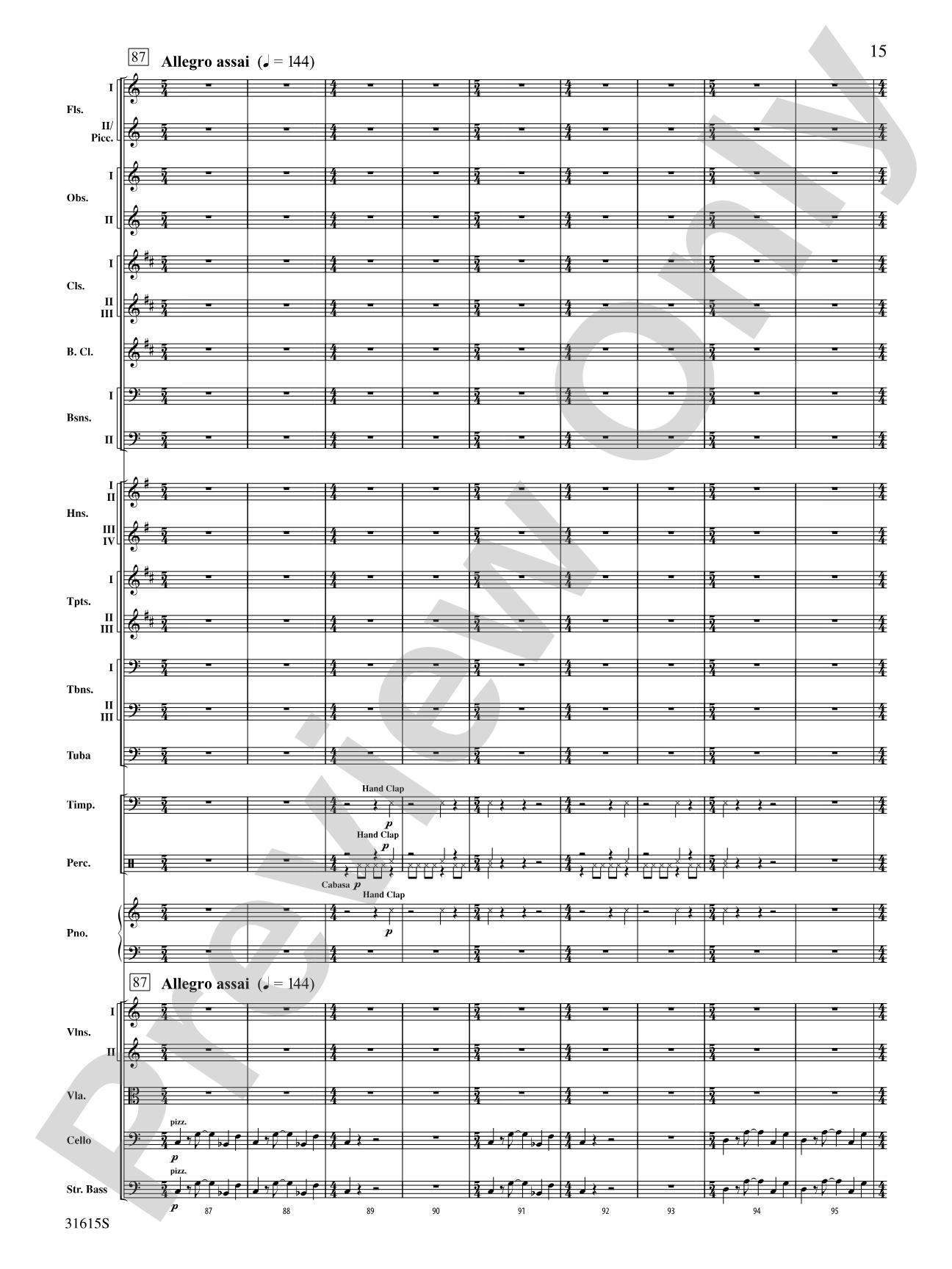 Lake Dance: Full Orchestra Conductor Score & Parts