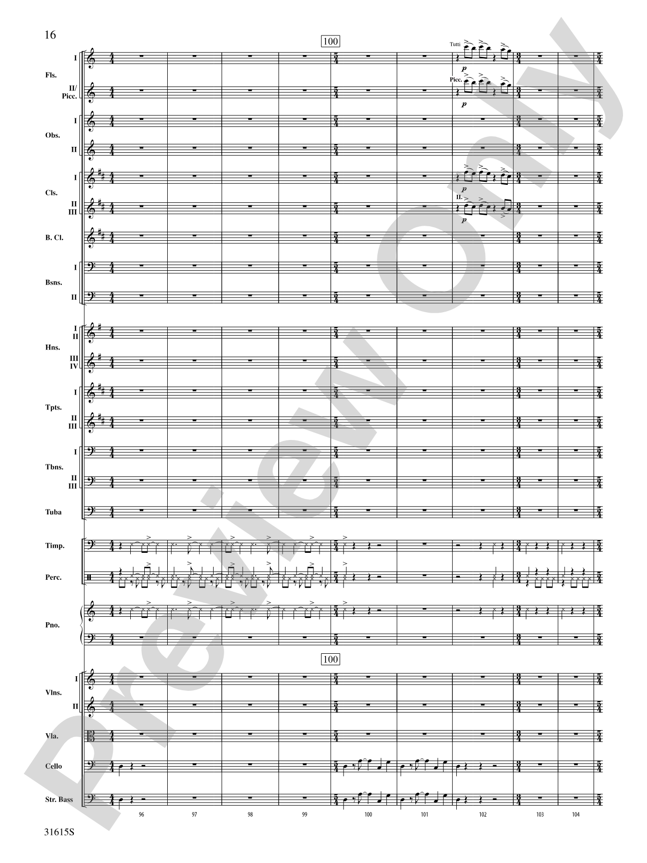 Lake Dance: Full Orchestra Conductor Score & Parts