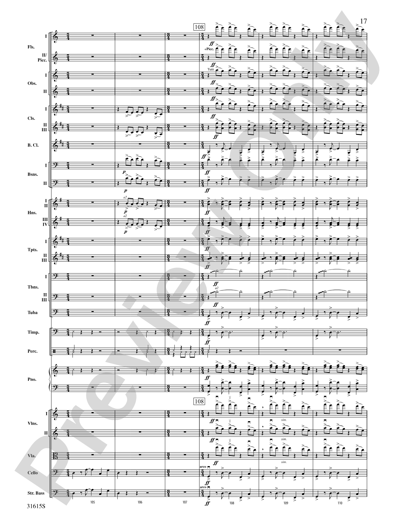 Lake Dance: Full Orchestra Conductor Score & Parts