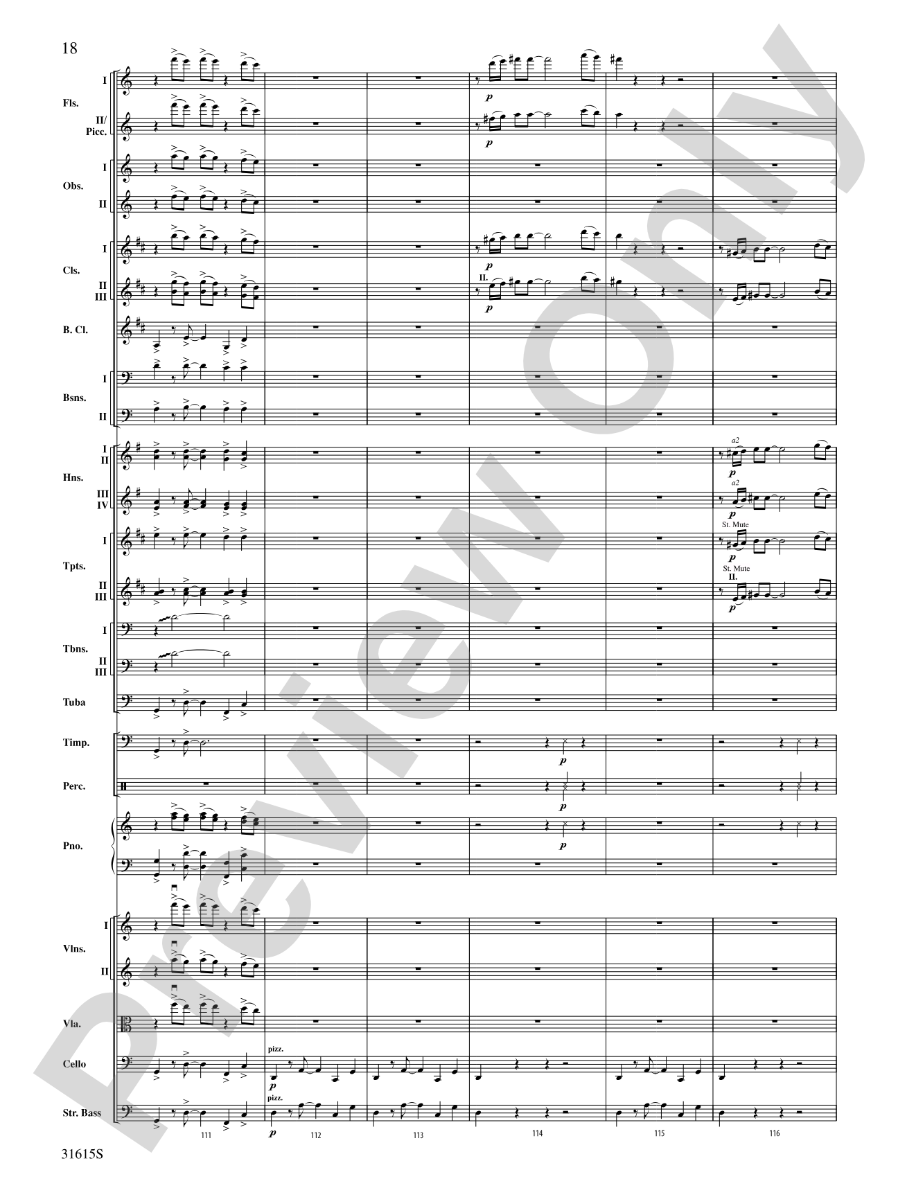 Lake Dance: Full Orchestra Conductor Score & Parts