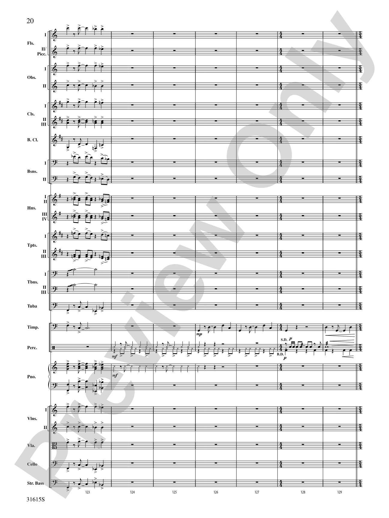 Lake Dance: Full Orchestra Conductor Score & Parts