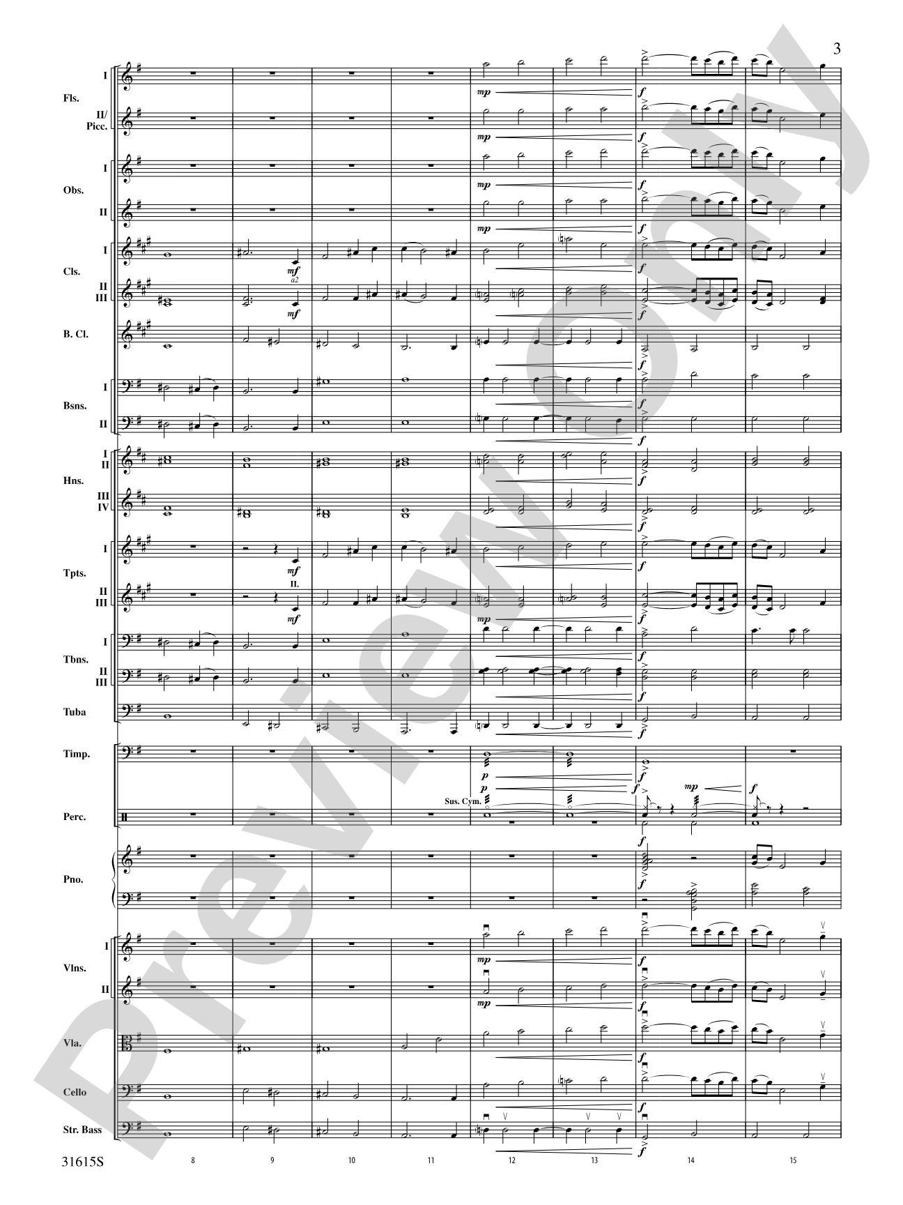 Lake Dance: Full Orchestra Conductor Score & Parts