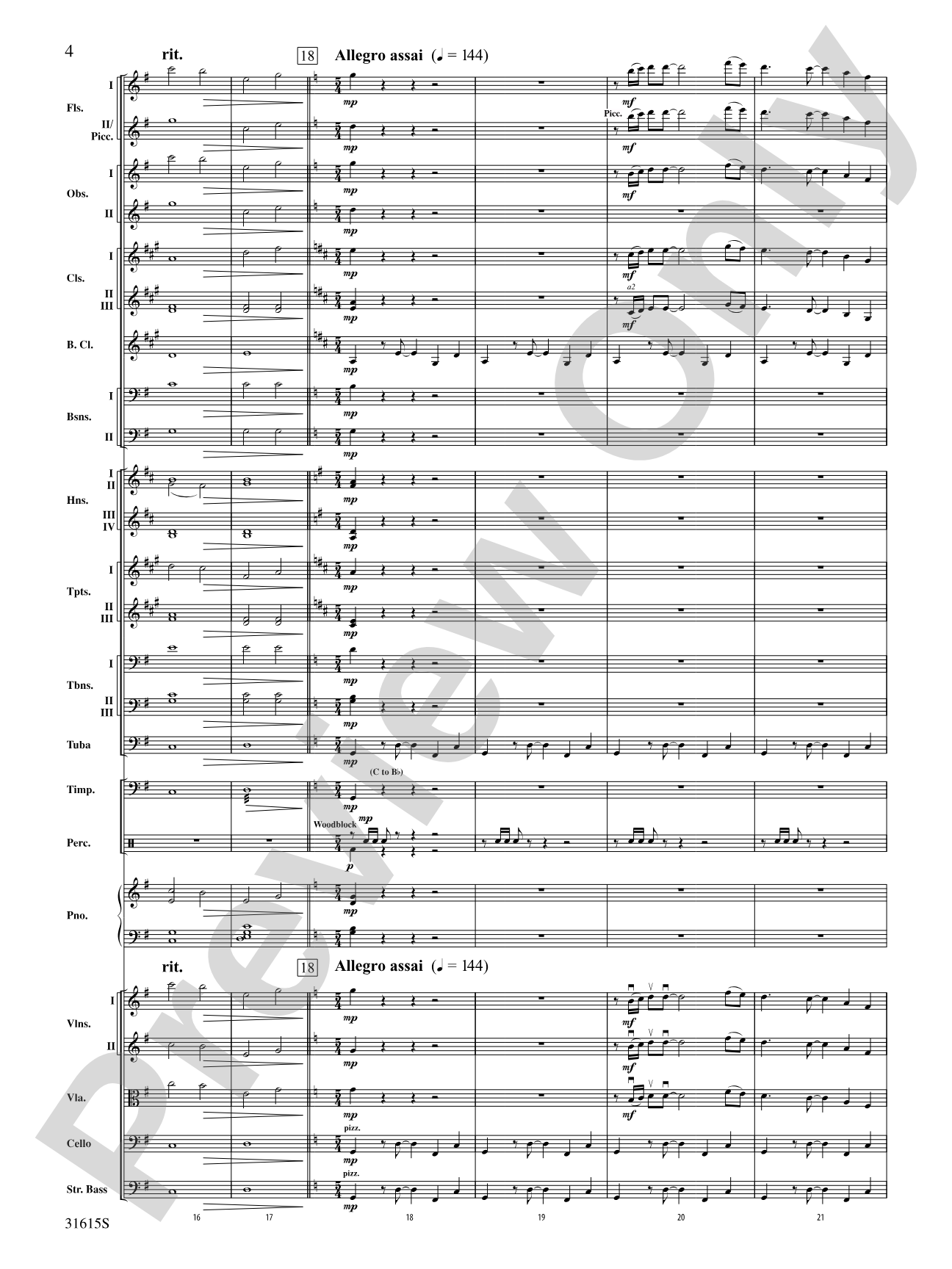 Lake Dance: Full Orchestra Conductor Score & Parts