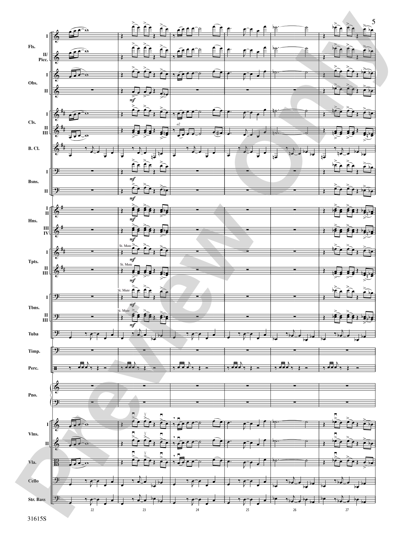 Lake Dance: Full Orchestra Conductor Score & Parts