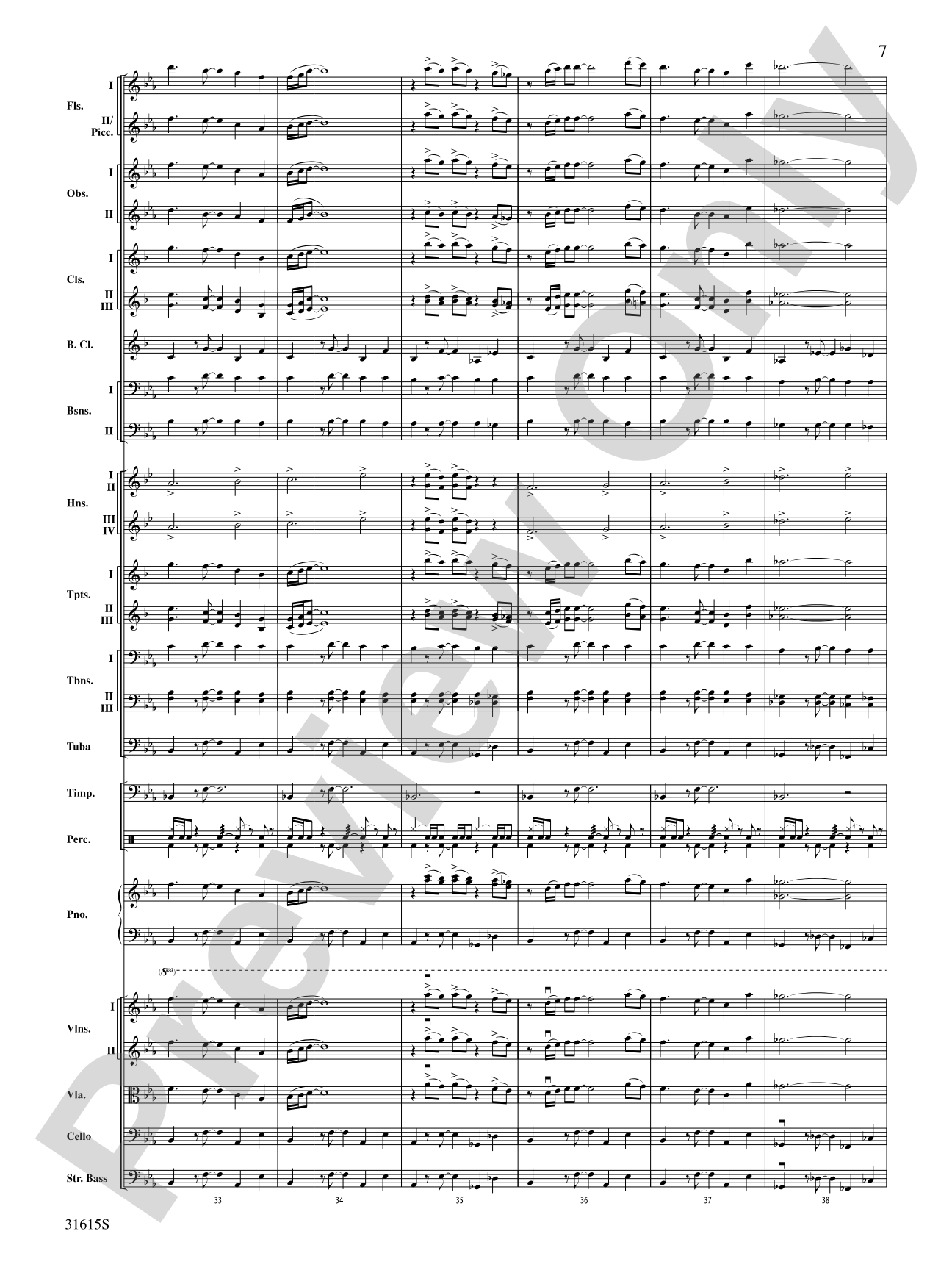 Lake Dance: Full Orchestra Conductor Score & Parts