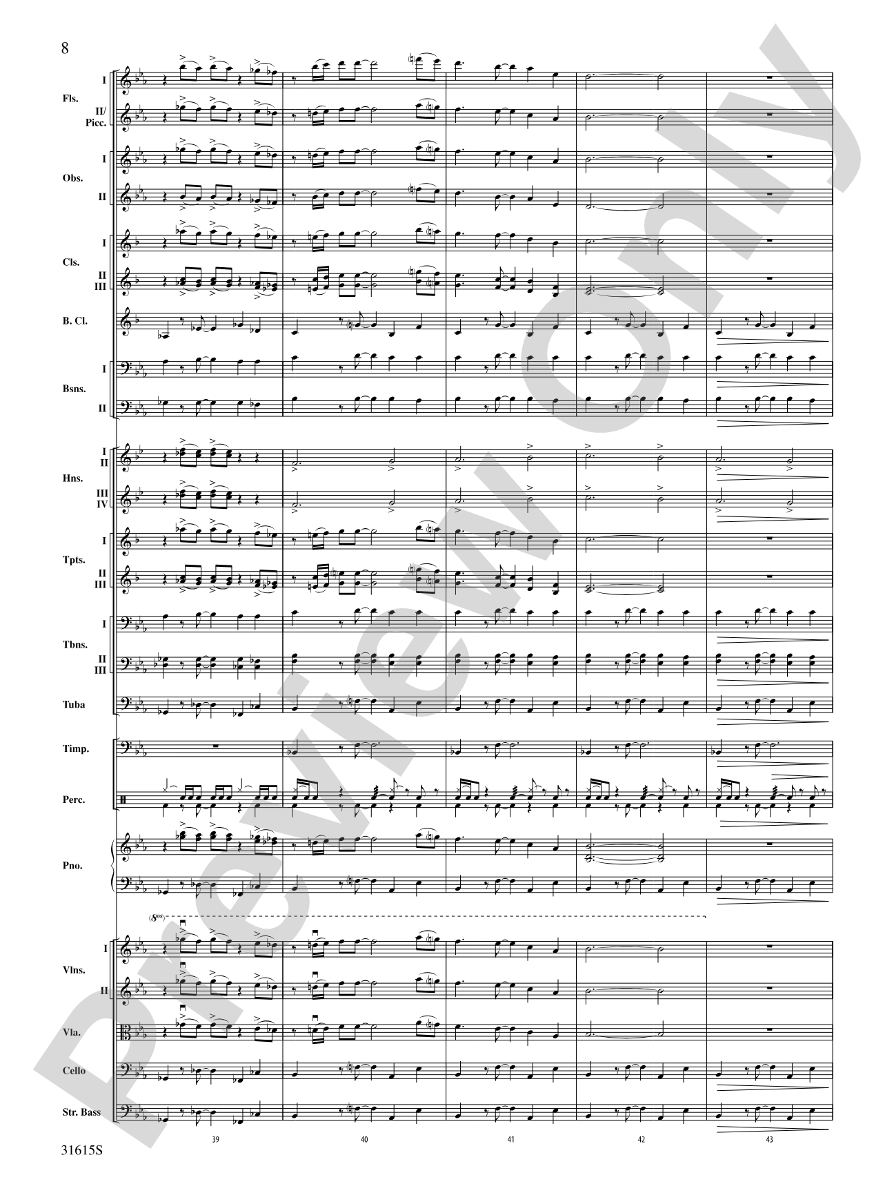 Lake Dance: Full Orchestra Conductor Score & Parts
