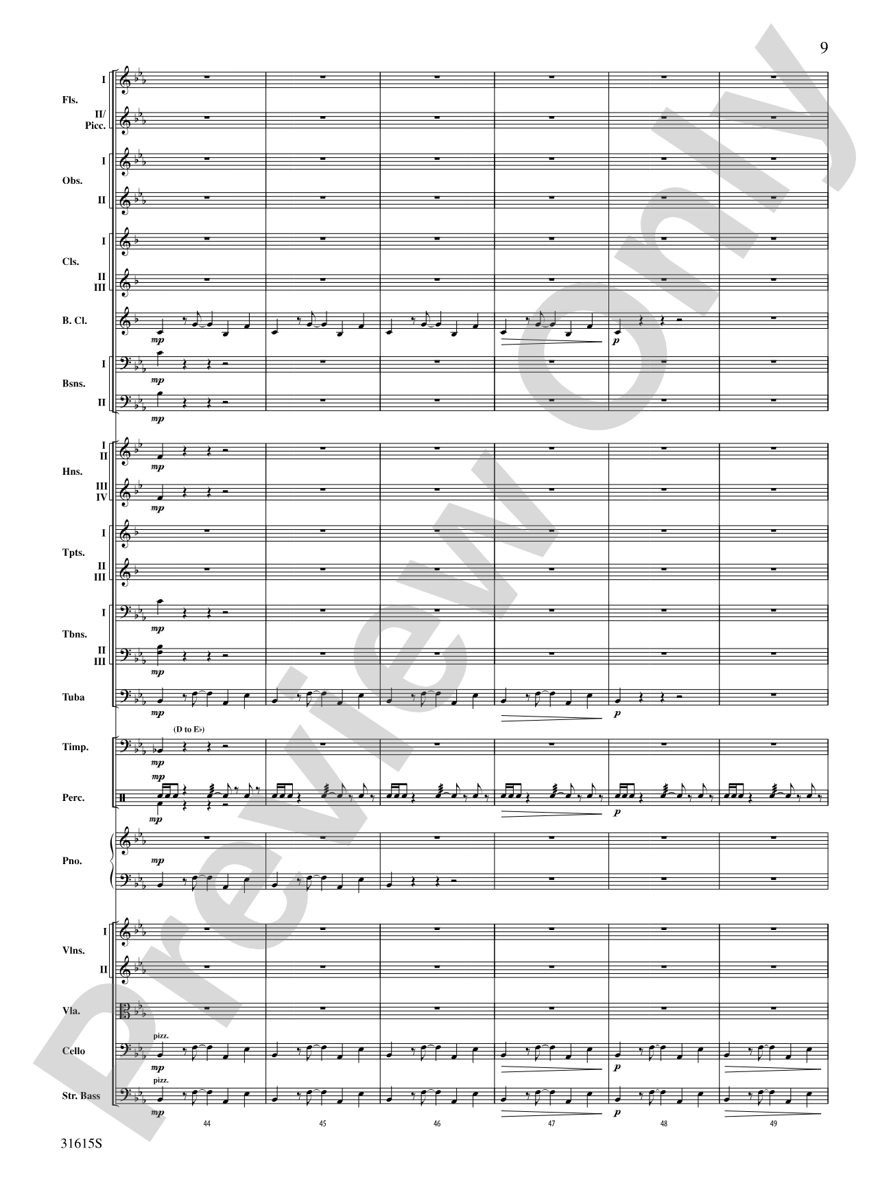 Lake Dance: Full Orchestra Conductor Score & Parts