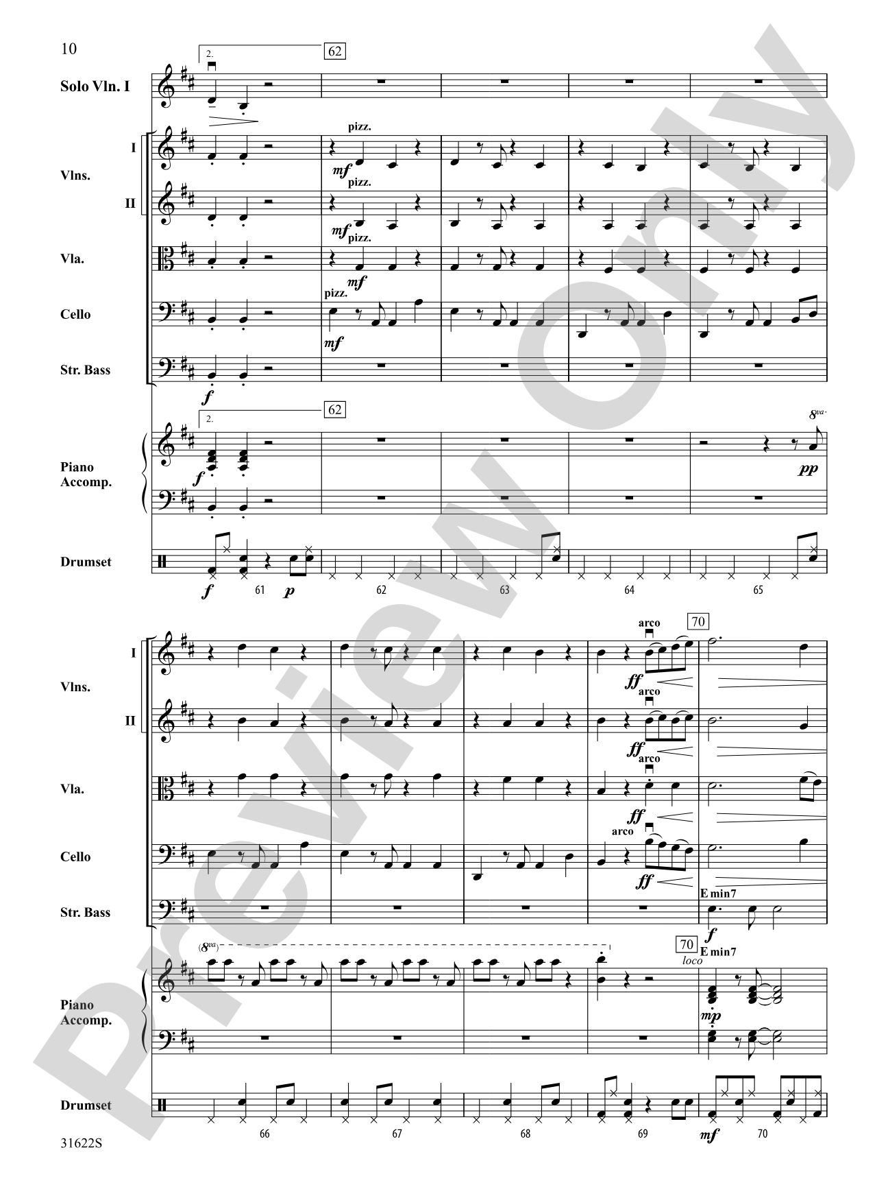 Bossa Azul: String Orchestra Conductor Score & Parts