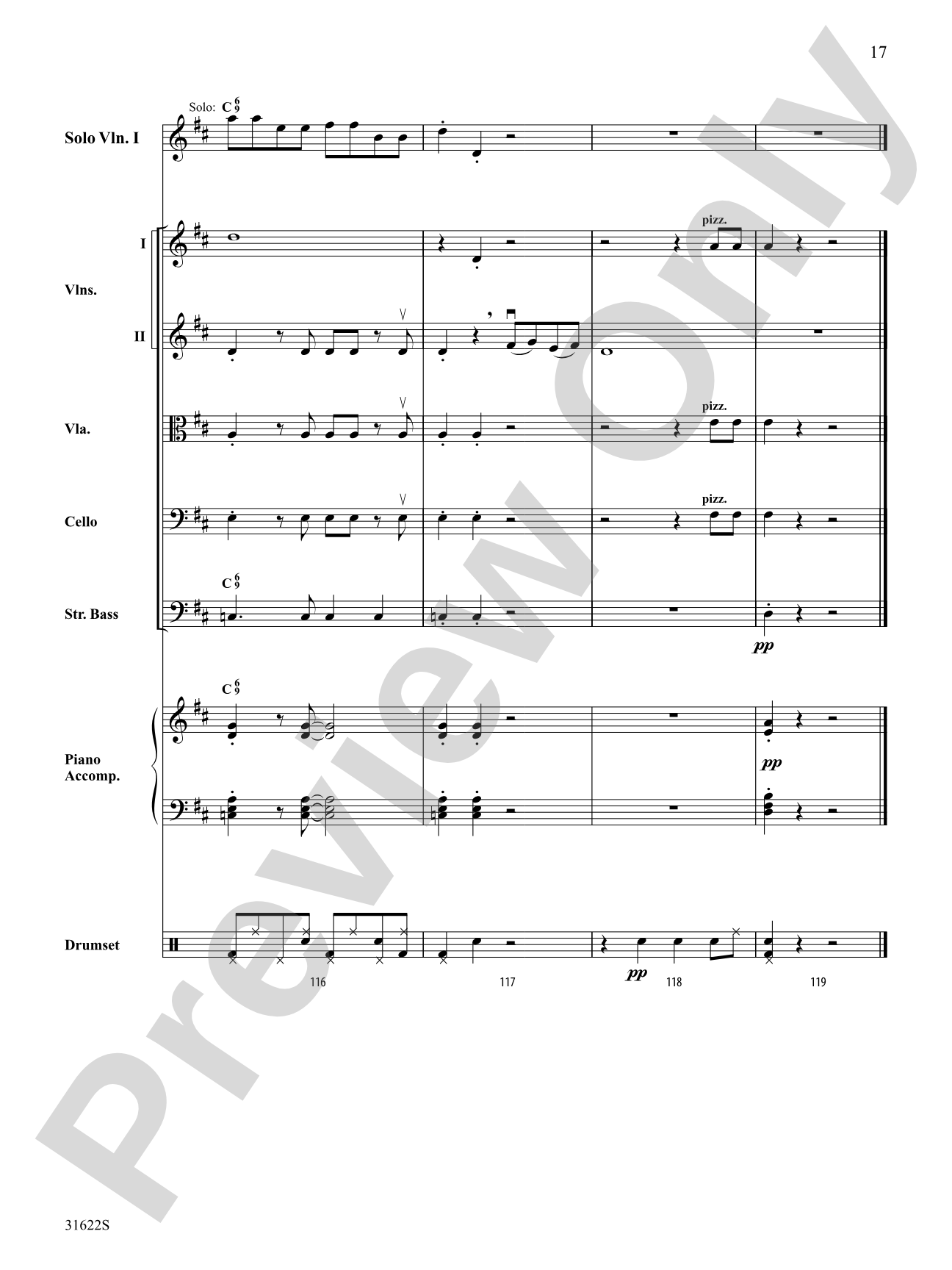 Bossa Azul: String Orchestra Conductor Score & Parts