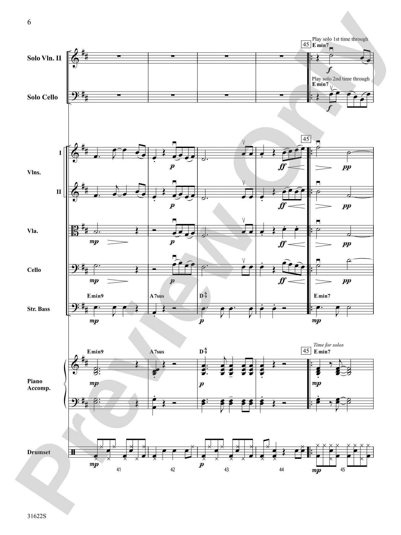 Bossa Azul: String Orchestra Conductor Score & Parts
