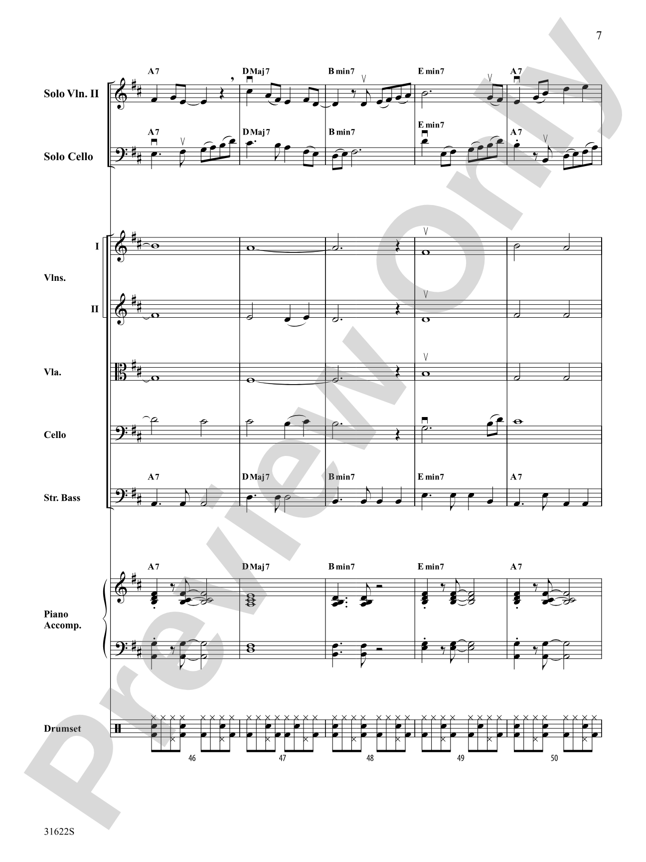 Bossa Azul: String Orchestra Conductor Score & Parts