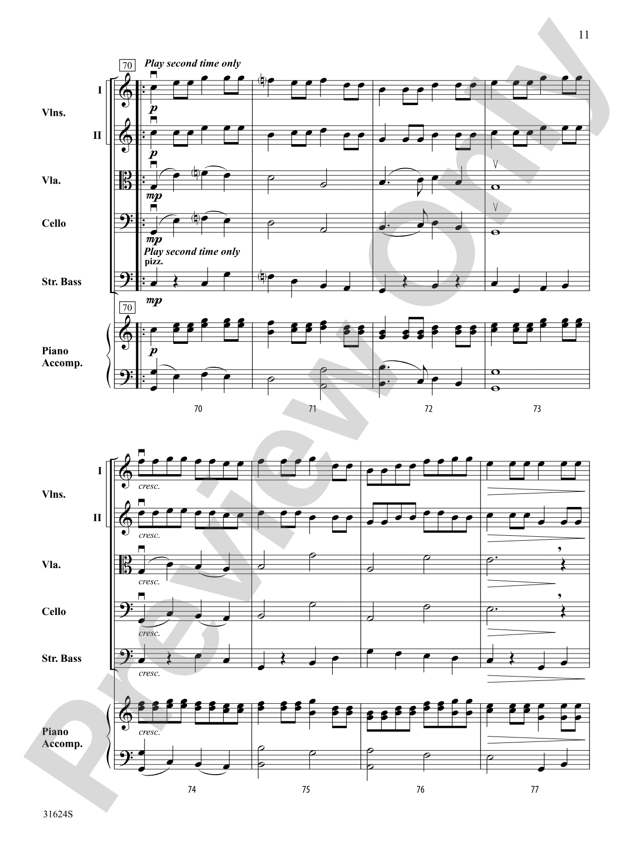 Fowl Fiddles: String Orchestra Conductor Score & Parts