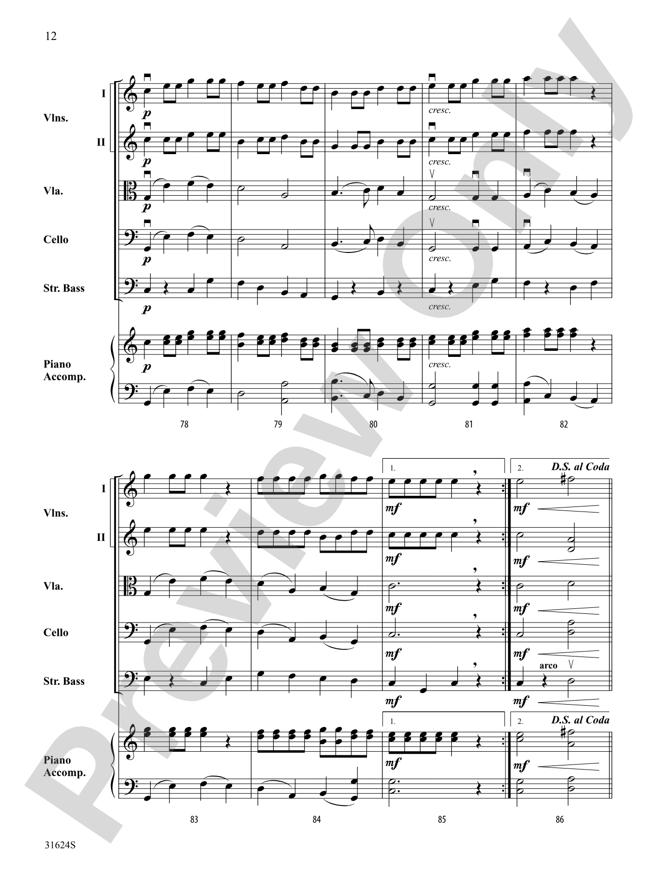 Fowl Fiddles: String Orchestra Conductor Score & Parts