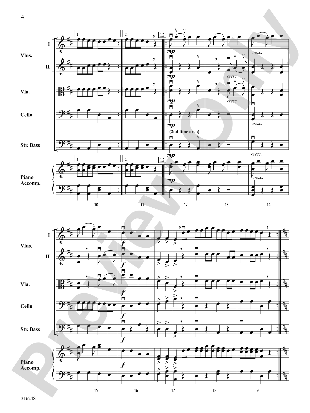 Fowl Fiddles: String Orchestra Conductor Score & Parts
